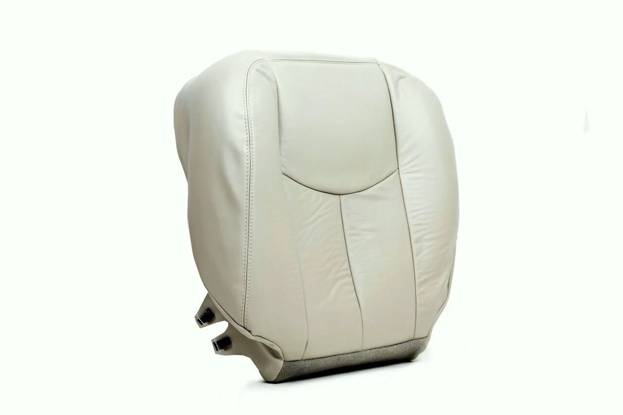 03 04 05-06 Chevy Tahoe Suburban Driver Bottom & Lean Back Seat Cover Tan Vinyl - Image 4