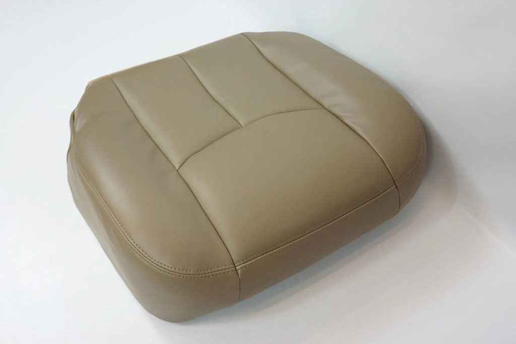03-07 GMC Sierra 1500 2500 3500,HD Driver & Lean Back LEATHER Seat Cover TAN 522 - Image 10