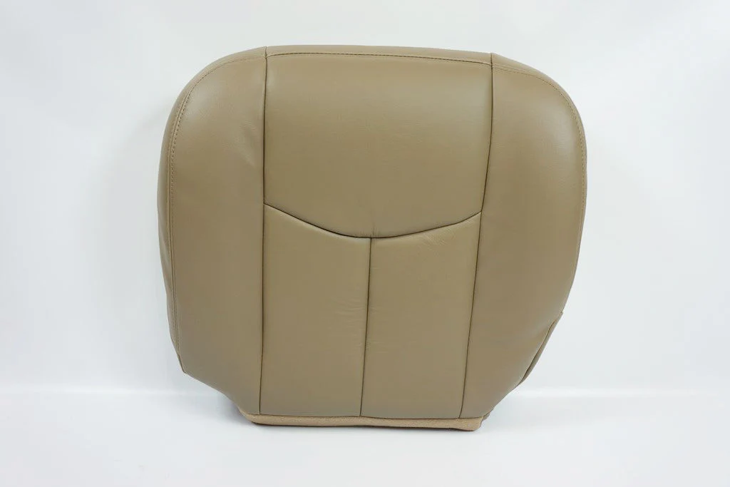 03-07 GMC Sierra 1500 2500 3500,HD Driver & Lean Back LEATHER Seat Cover TAN 522 - Image 3