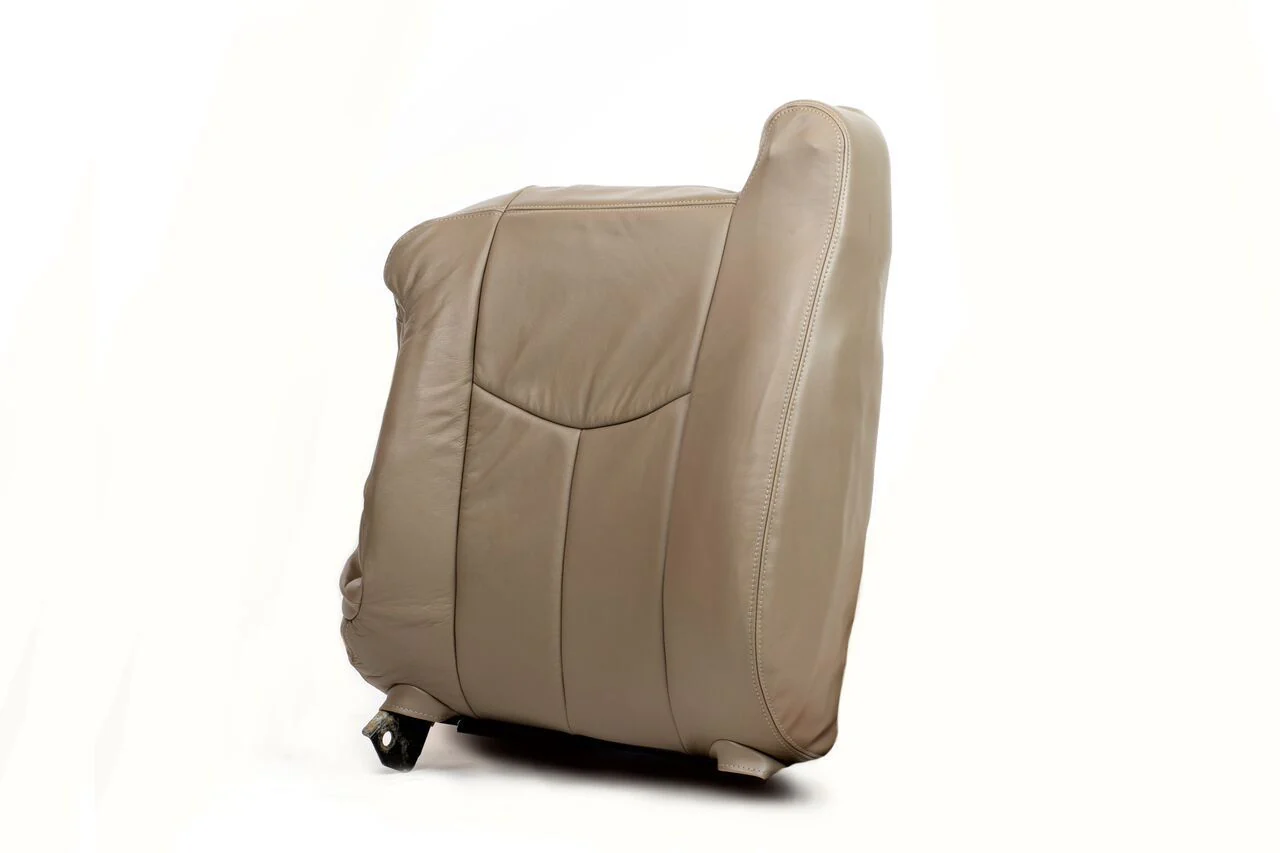 03-07 GMC Sierra 1500 2500 3500,HD Driver & Lean Back LEATHER Seat Cover TAN 522 - Image 7