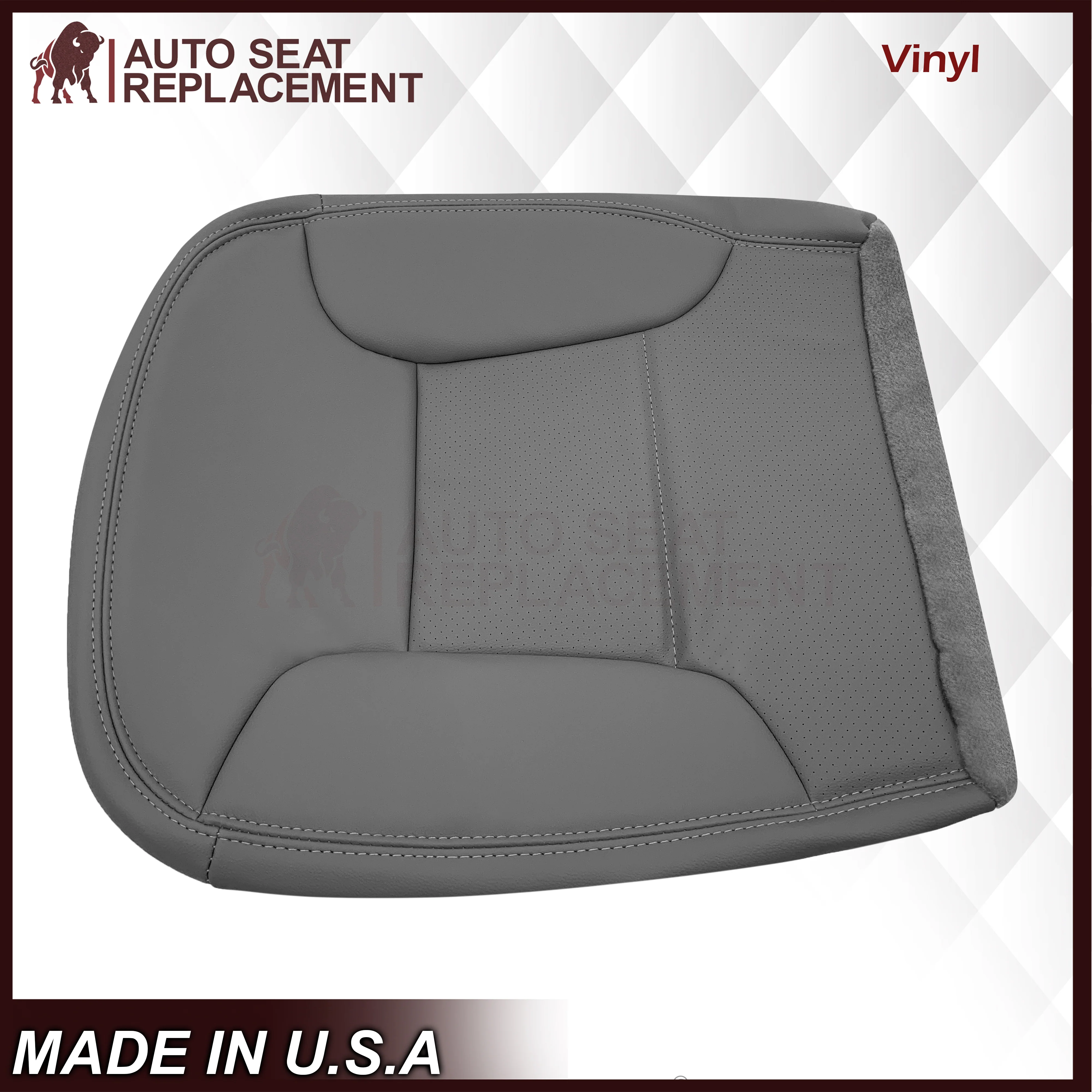 1992 - 1996 Ford Bronco Eddie Bauer Synthetic Leather Seat Cover In Gray - Image 7