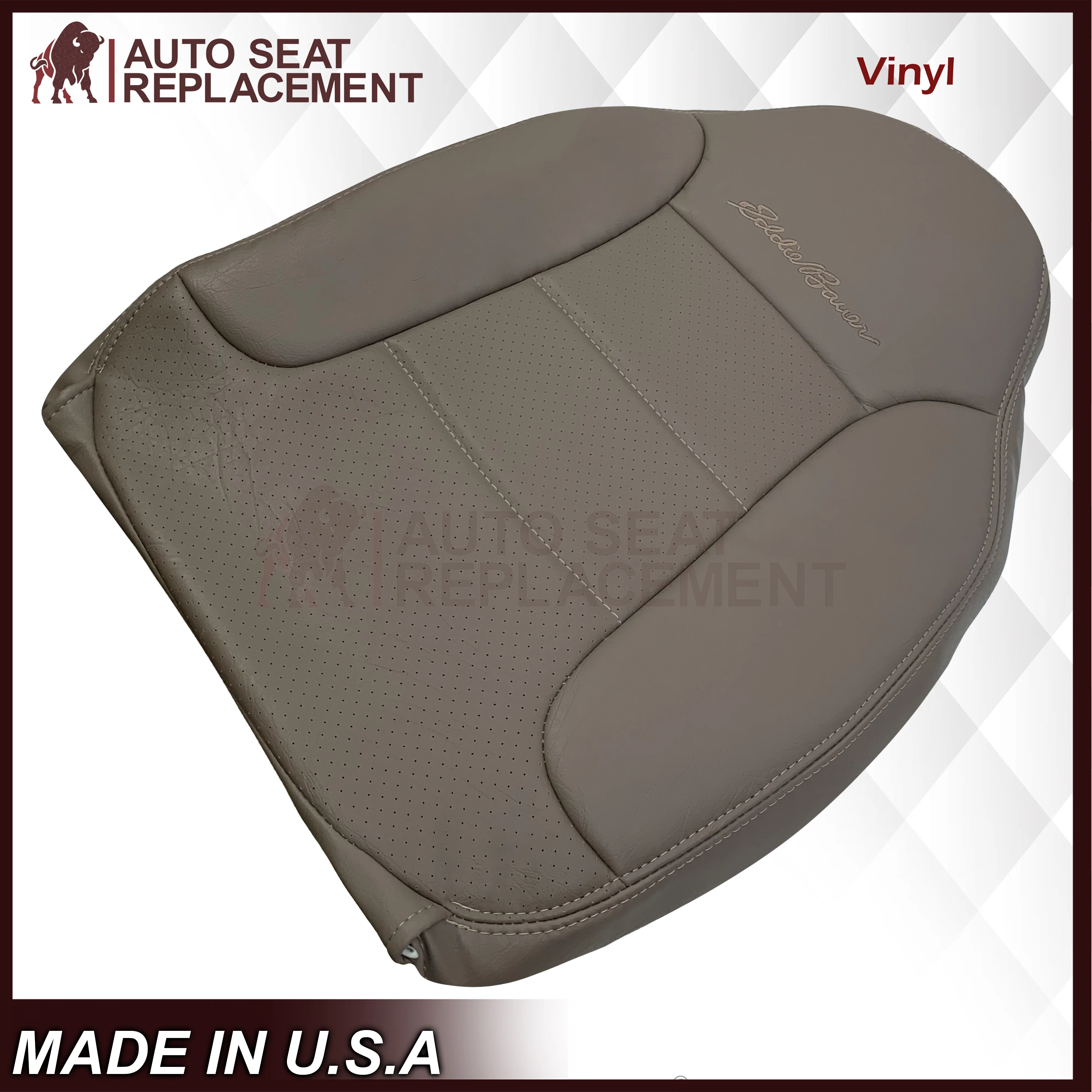 1992 - 1996 Ford Bronco Eddie Bauer Synthetic Leather Seat Cover In Mocha Tan - Image 16