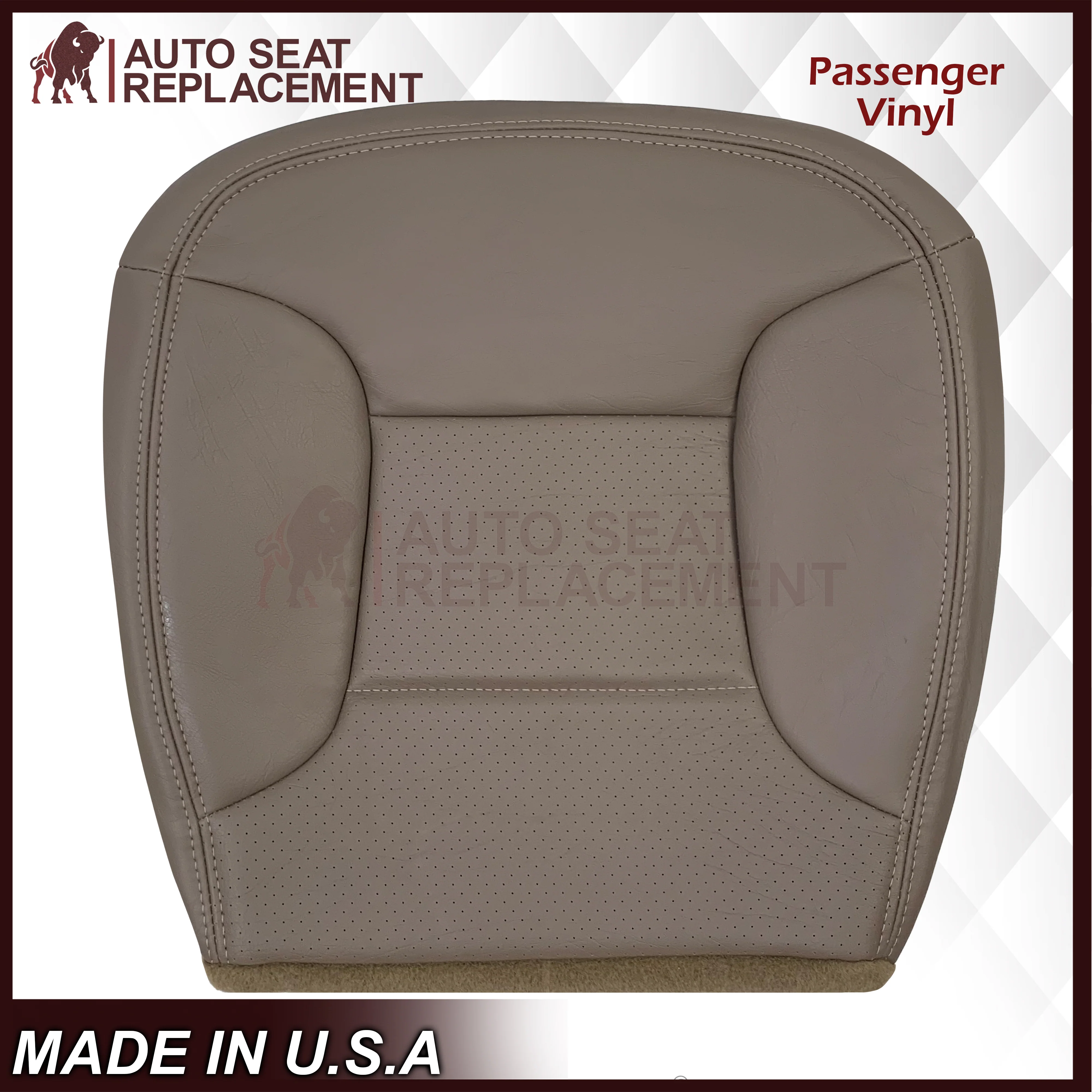 1992 - 1996 Ford Bronco Eddie Bauer Synthetic Leather Seat Cover In Mocha Tan - Image 6