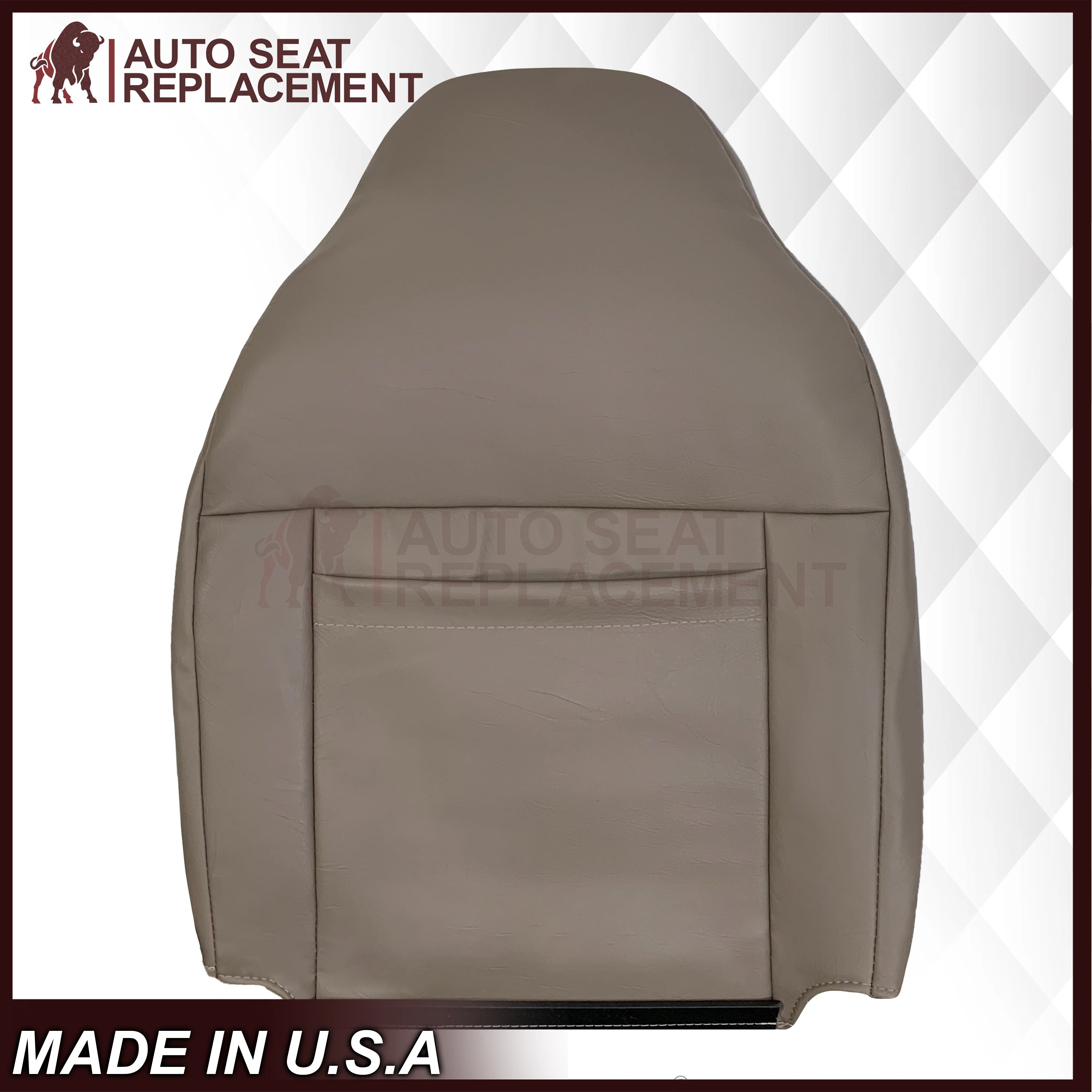 1992 - 1996 Ford Bronco Eddie Bauer Synthetic Leather Seat Cover In Mocha Tan - Image 9