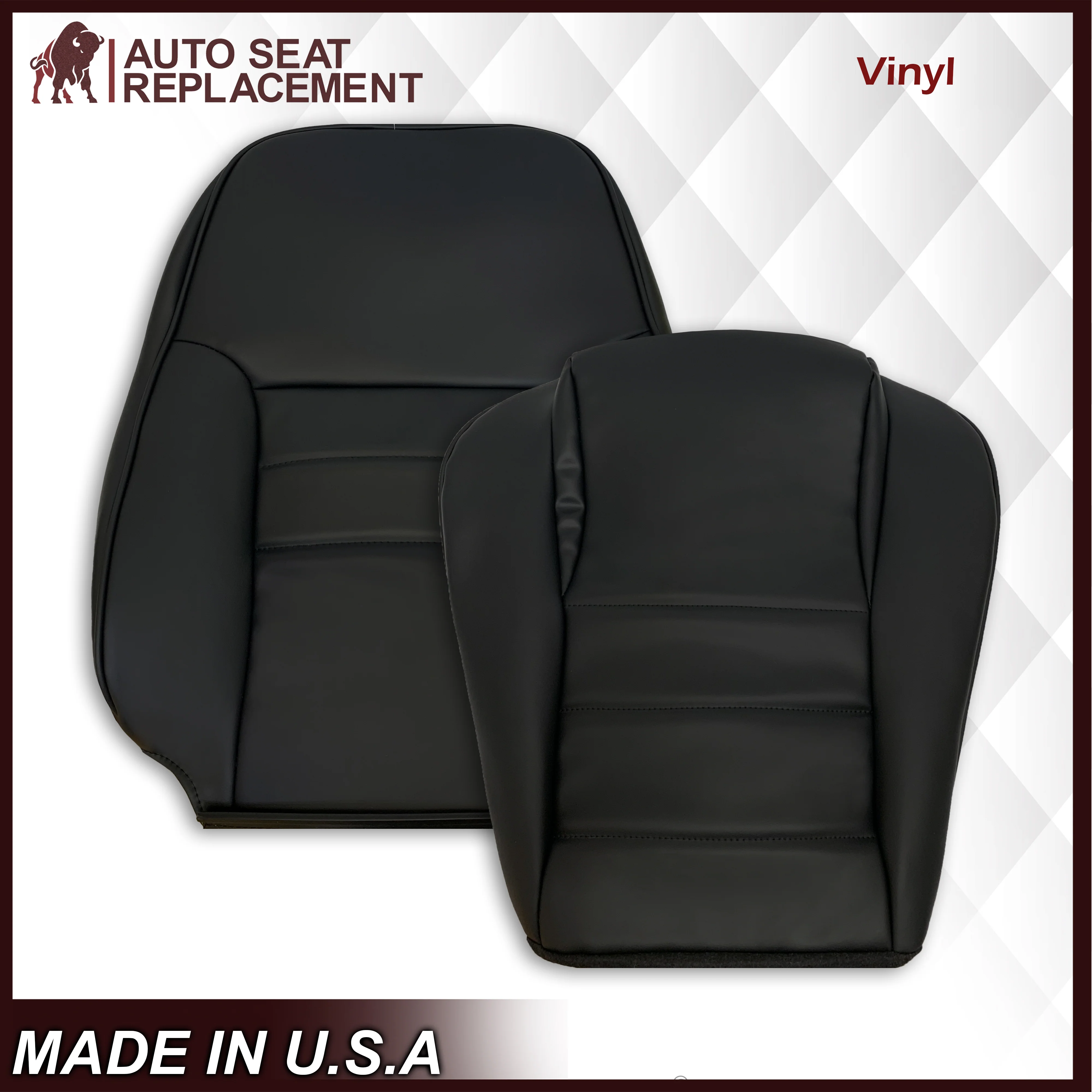 1994-1998 Ford Mustang Synthetic Replacement Seat Covers in Black: Choose From Variation - Image 15