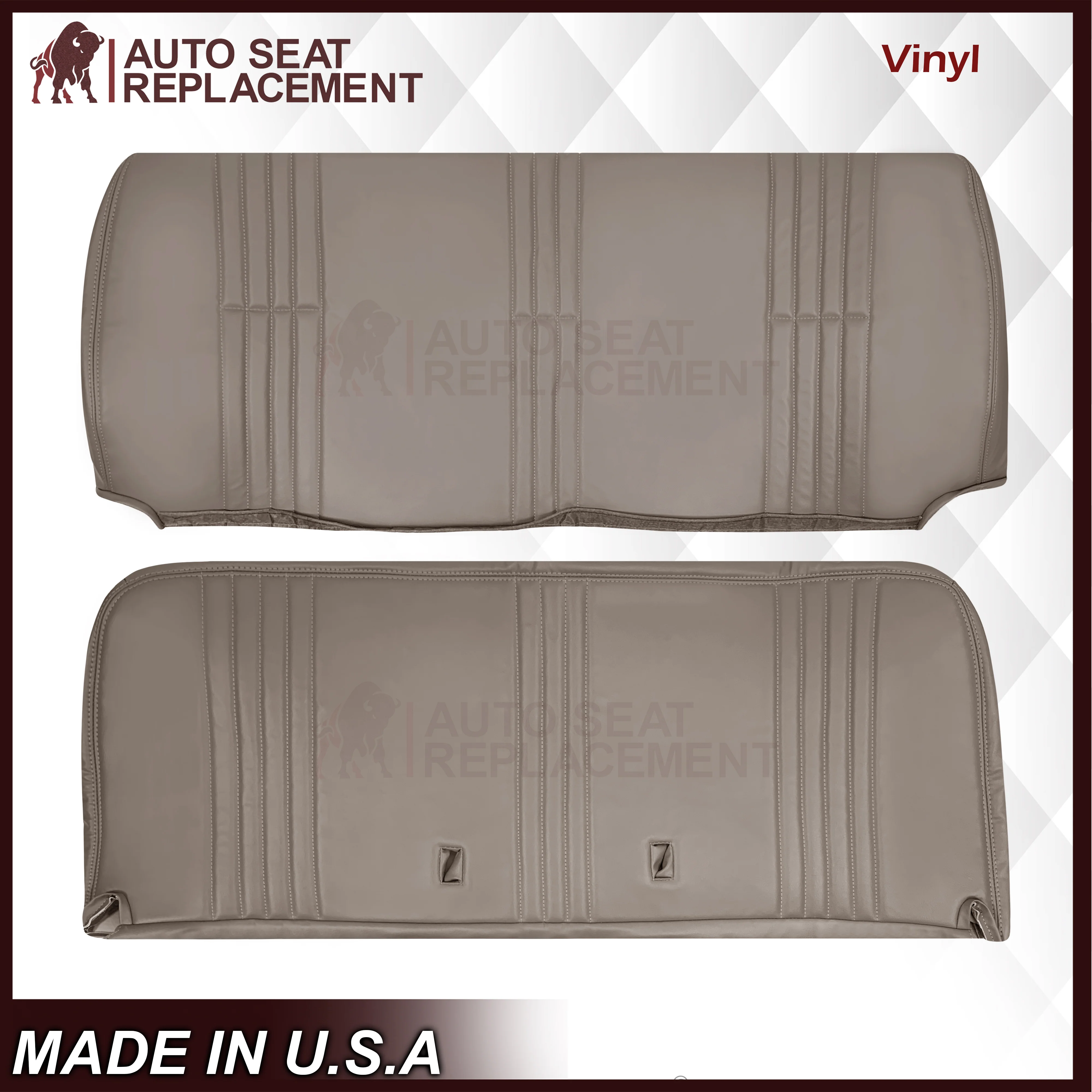 1995-1999 Chevy Silverado & Cheyenne W/T Base Work Truck Replacement Vinyl Bottom or Lean Back Bench Seat Covers: Tan - Image 3