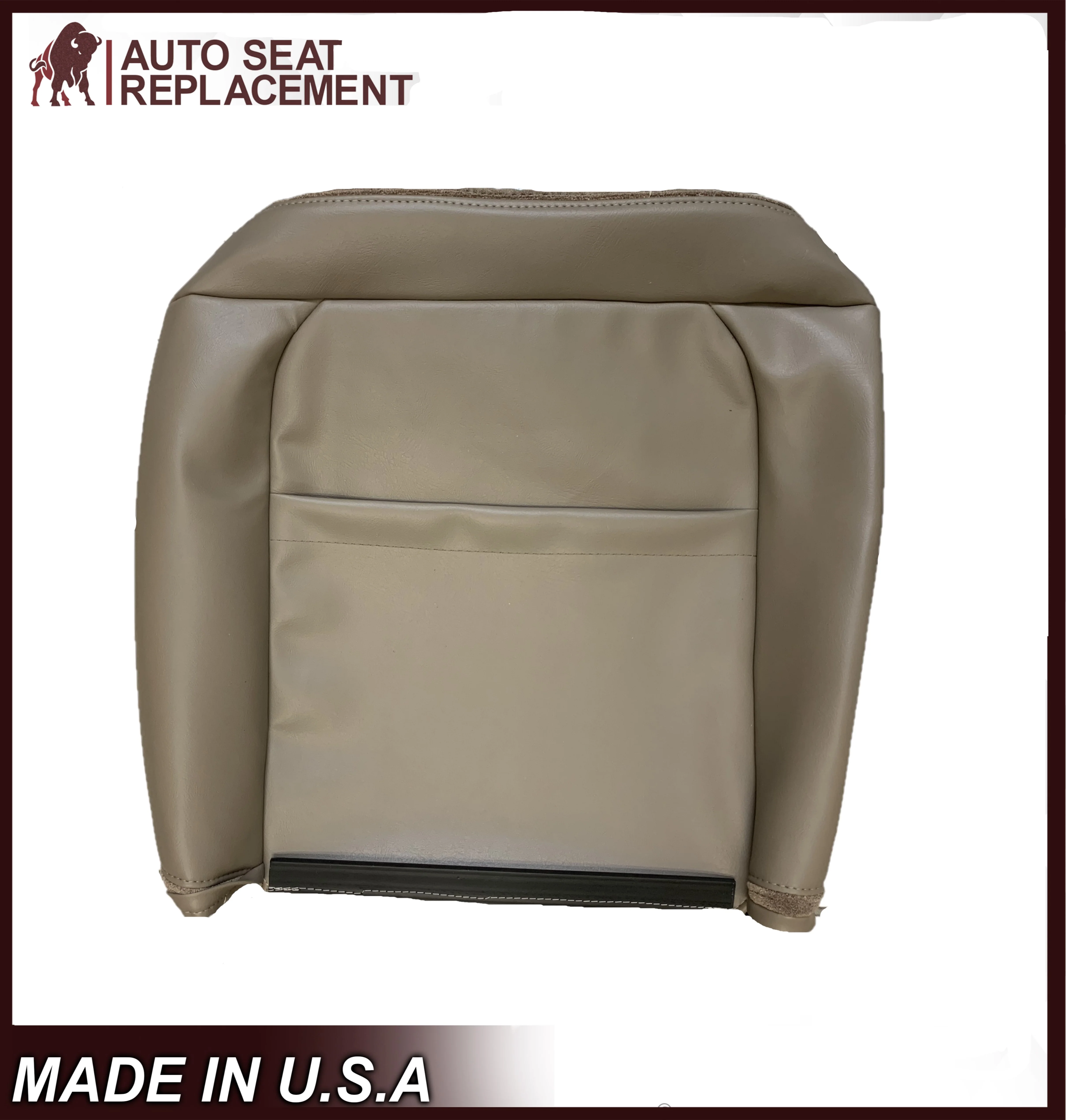 1995-1999 Chevy Silverado Front Row 60/40; Driver 60 Bottom and Driver Top In Tan Cloth and Vinyl Skirt on the sides - Image 3