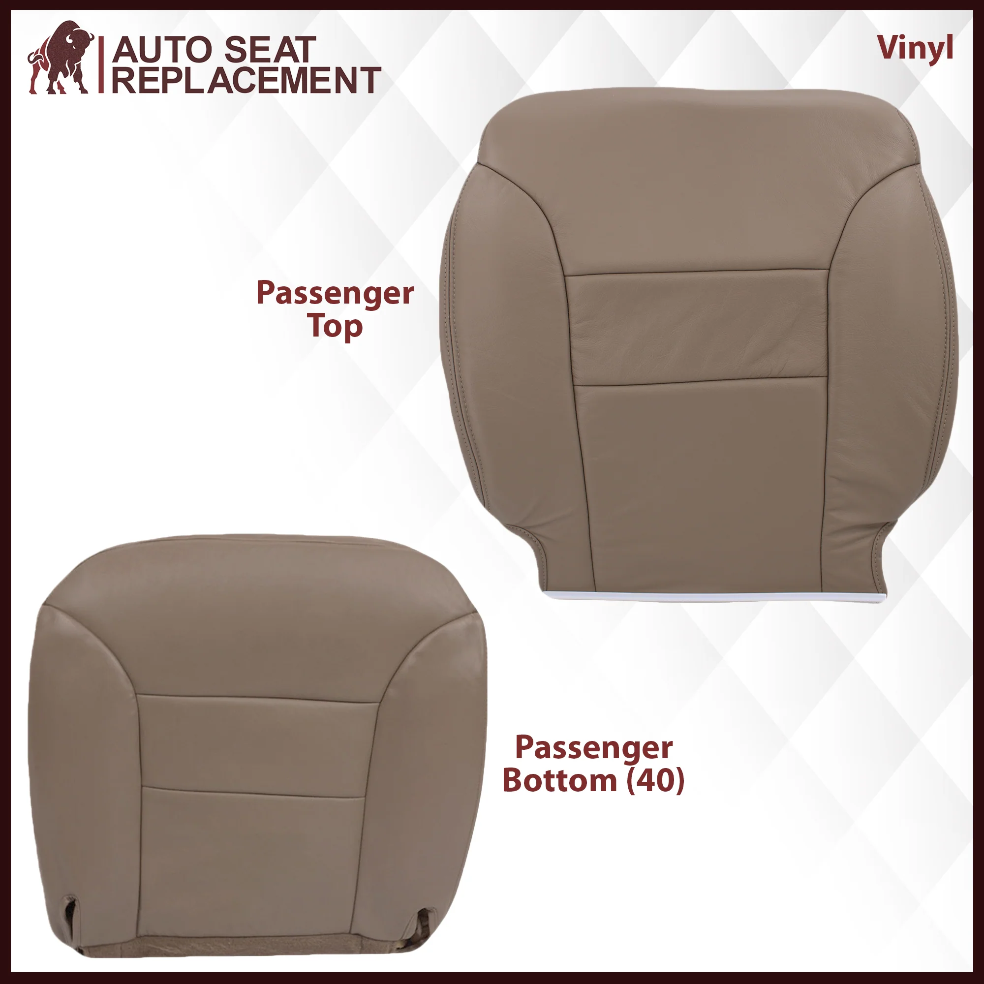 1995-1999 GMC Yukon/Sierra Seat Cover in Tan (60/40 Bench Bottoms): Choose your options - Image 17