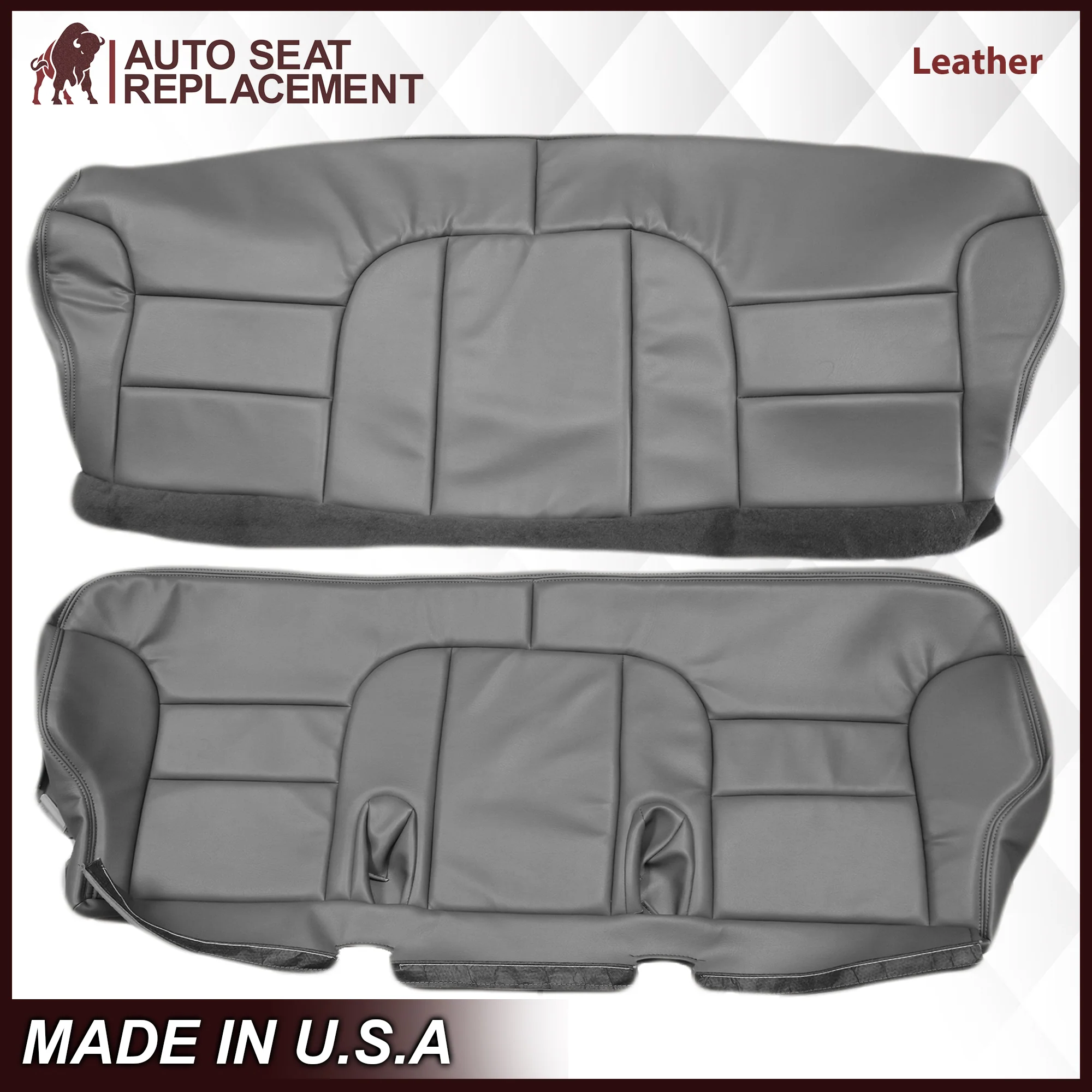 1995-1999 GMC Yukon Suburban SLT SLE 2nd Row Bench Seat Cover in Gray: Choose your options - Image 8