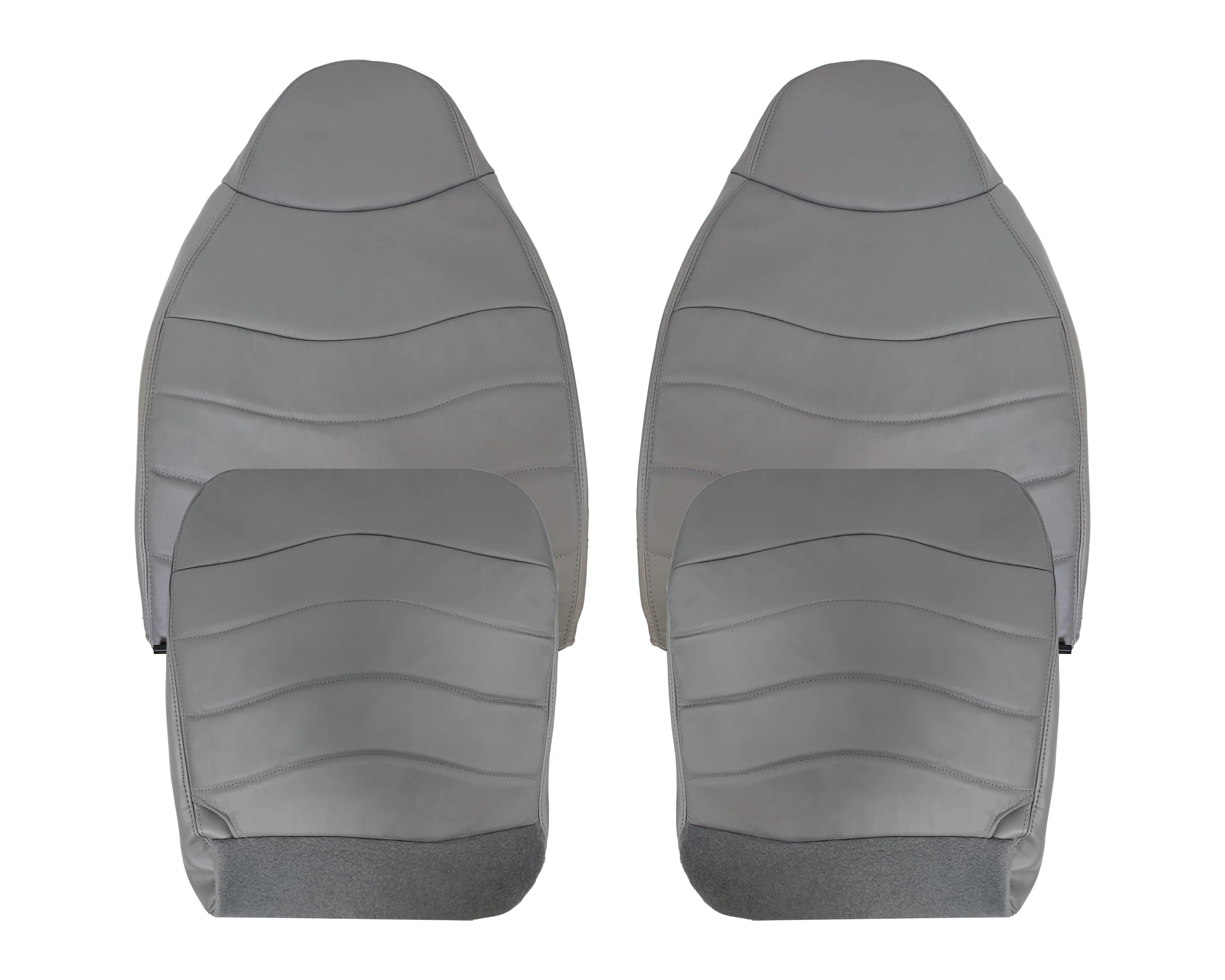 1996-1999 Ford F150 Lariat XLT Seat Cover in Medium Graphite Gray: Choose Leather or Vinyl - Image 15