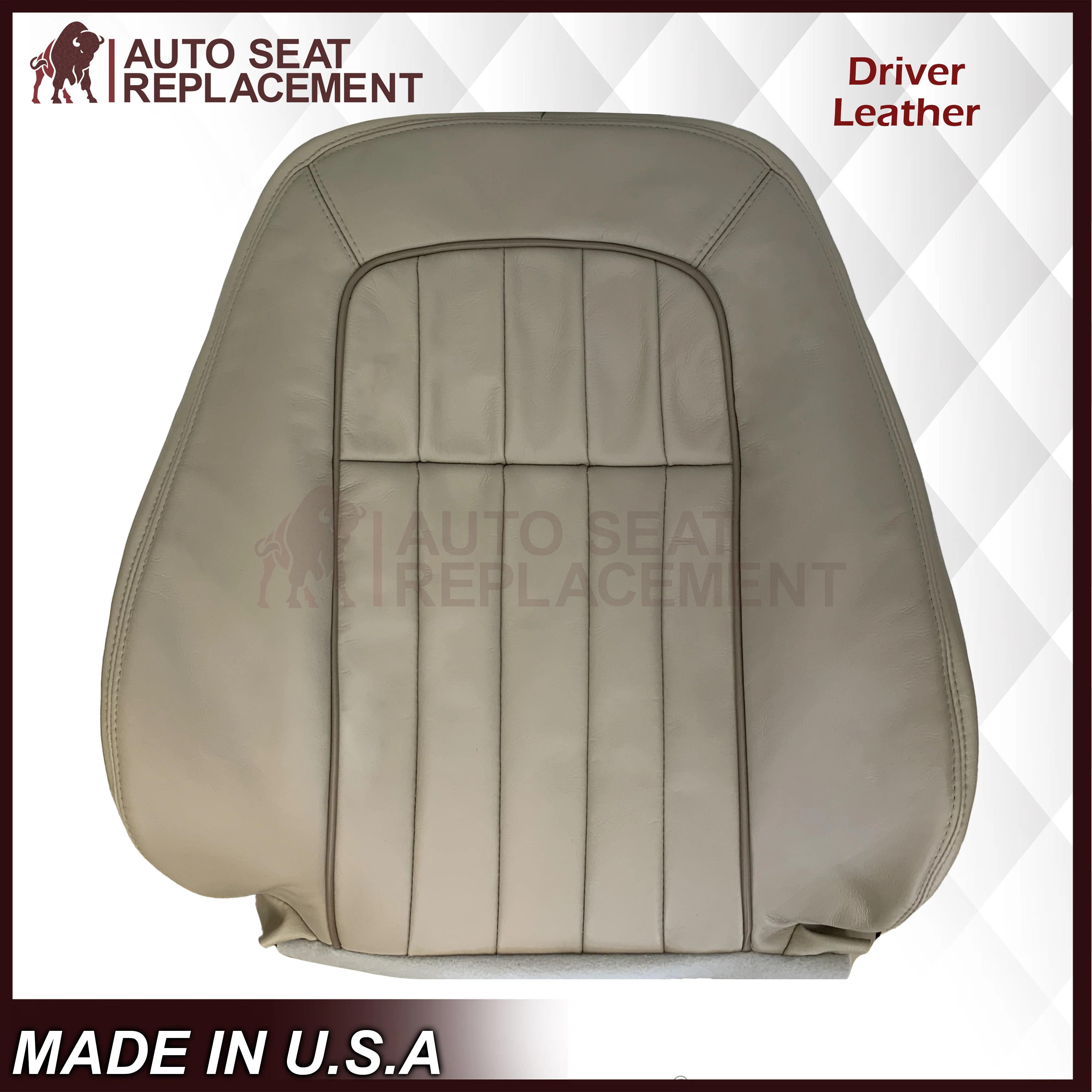 1997 - 2003 Jaguar XJ8, XJ6 4-Door L6 Genuine Leather OR Synthetic Leather Seat Covers In Oatmeal (Beige) - Image 6