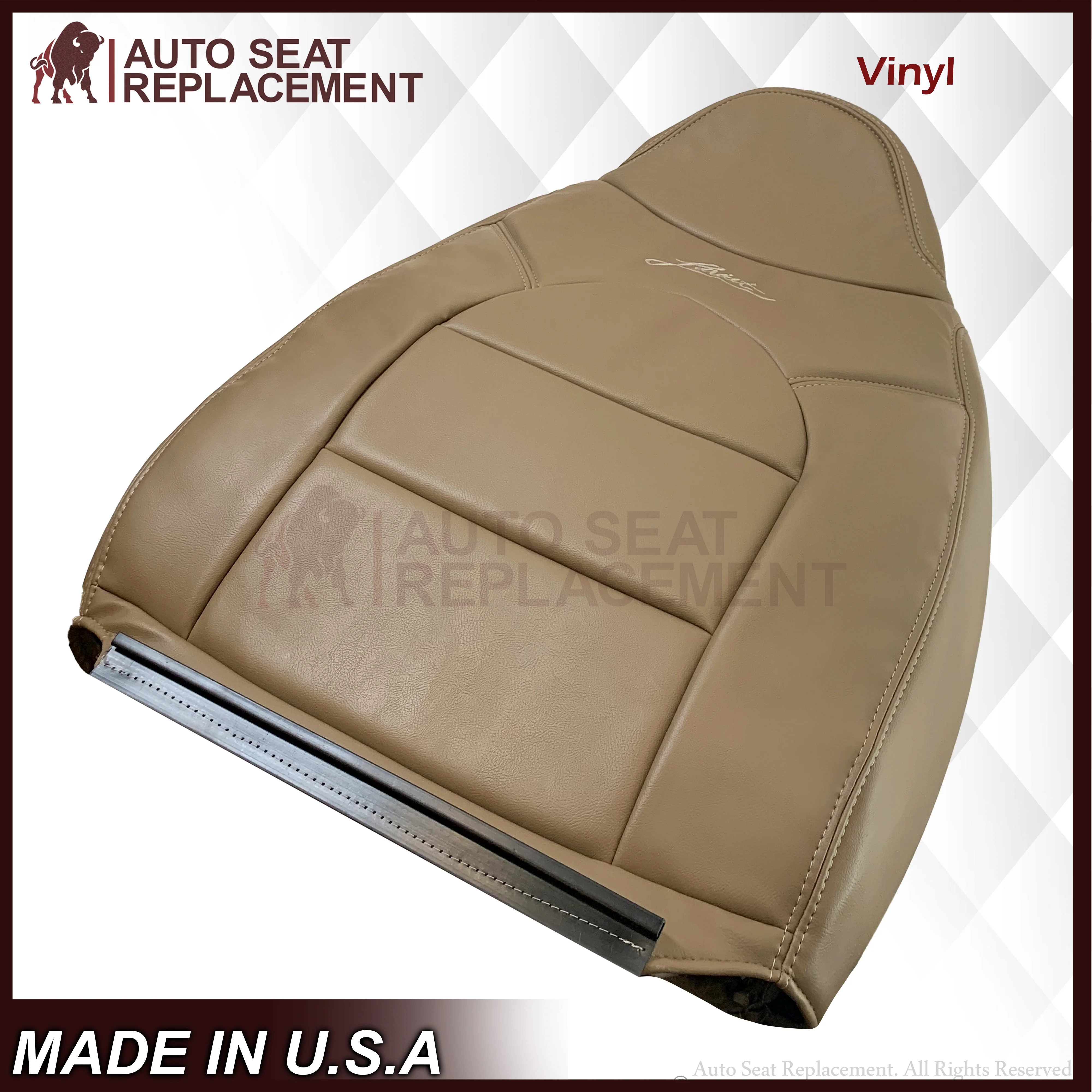 1998-1999 Ford F250 F350 Lariat Super Duty Replacement Seat Cover In Prairie "Tan" - Image 17