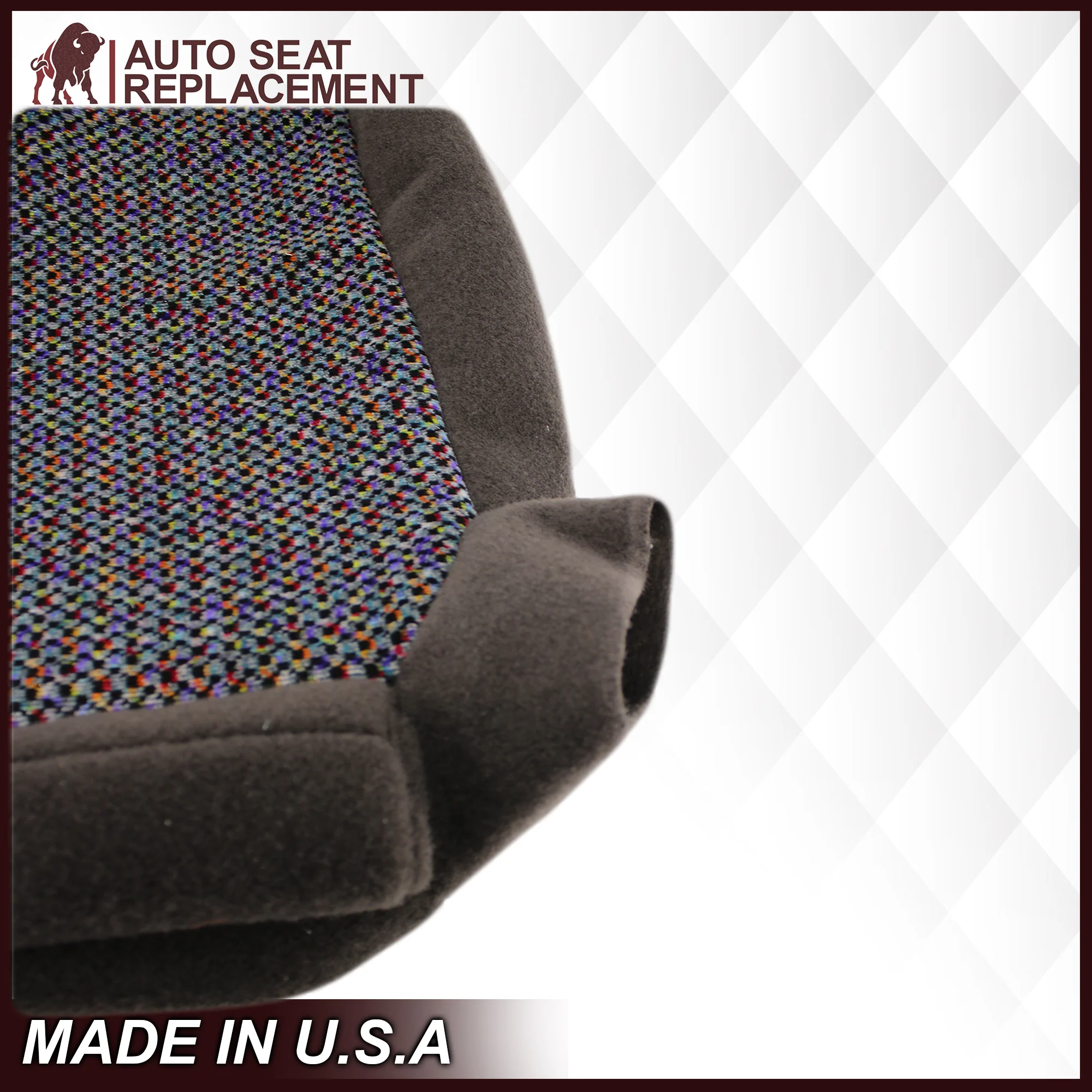 1998-2001 Dodge Ram 1500 SLT Laramie Baby Seat Cover in Agate Dark Gray Cloth: Choose From Variation - Image 7