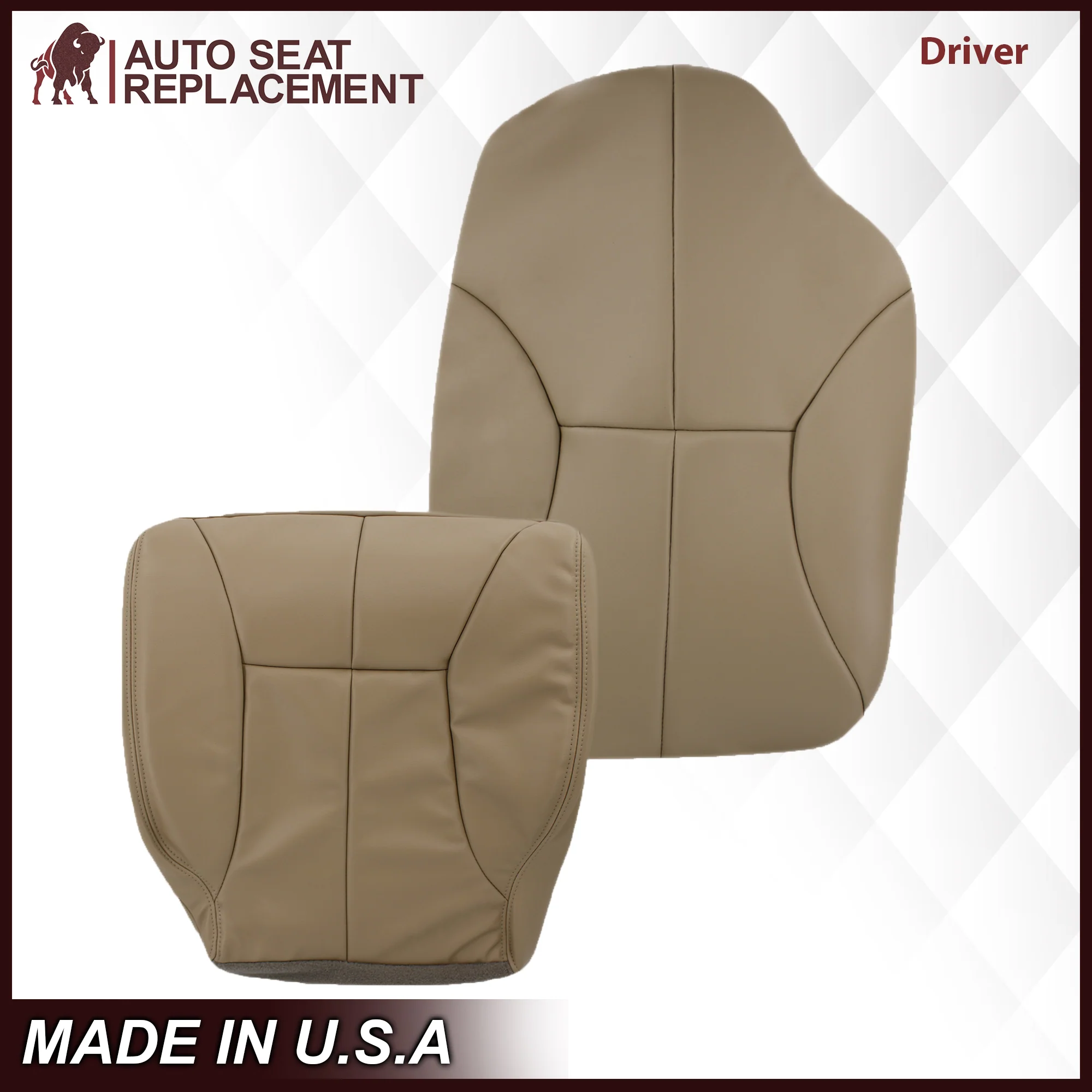 1998-2002 Dodge Ram 1500 2500 3500 (Backrest Without Logo) in Tan: Choose From Variation - Image 4