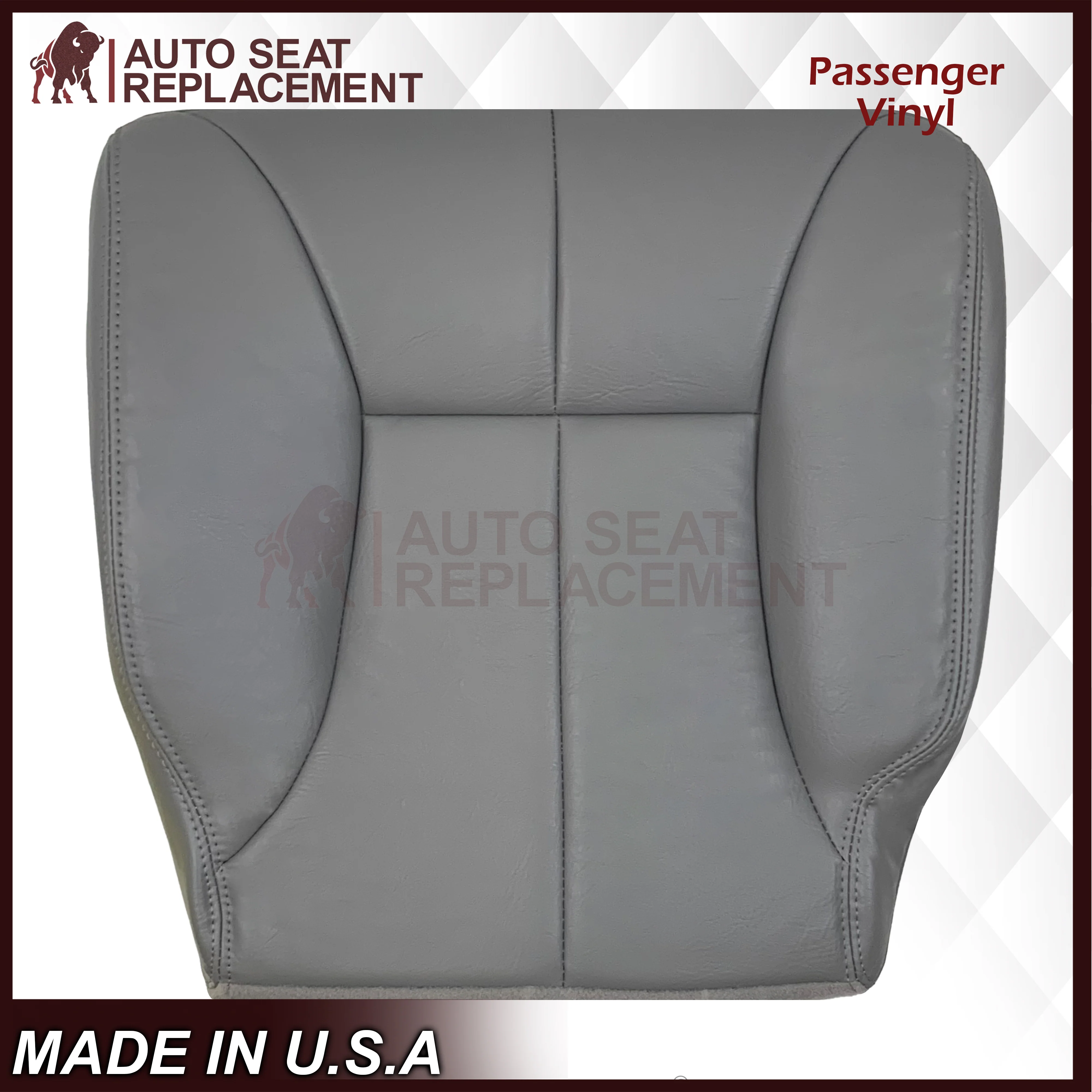 1998-2002 Dodge Ram 1500 2500 3500 Extended Cab Driver OR Passenger Bottom Seat Cover in Mist Gray: Choose From Variation - Image 5