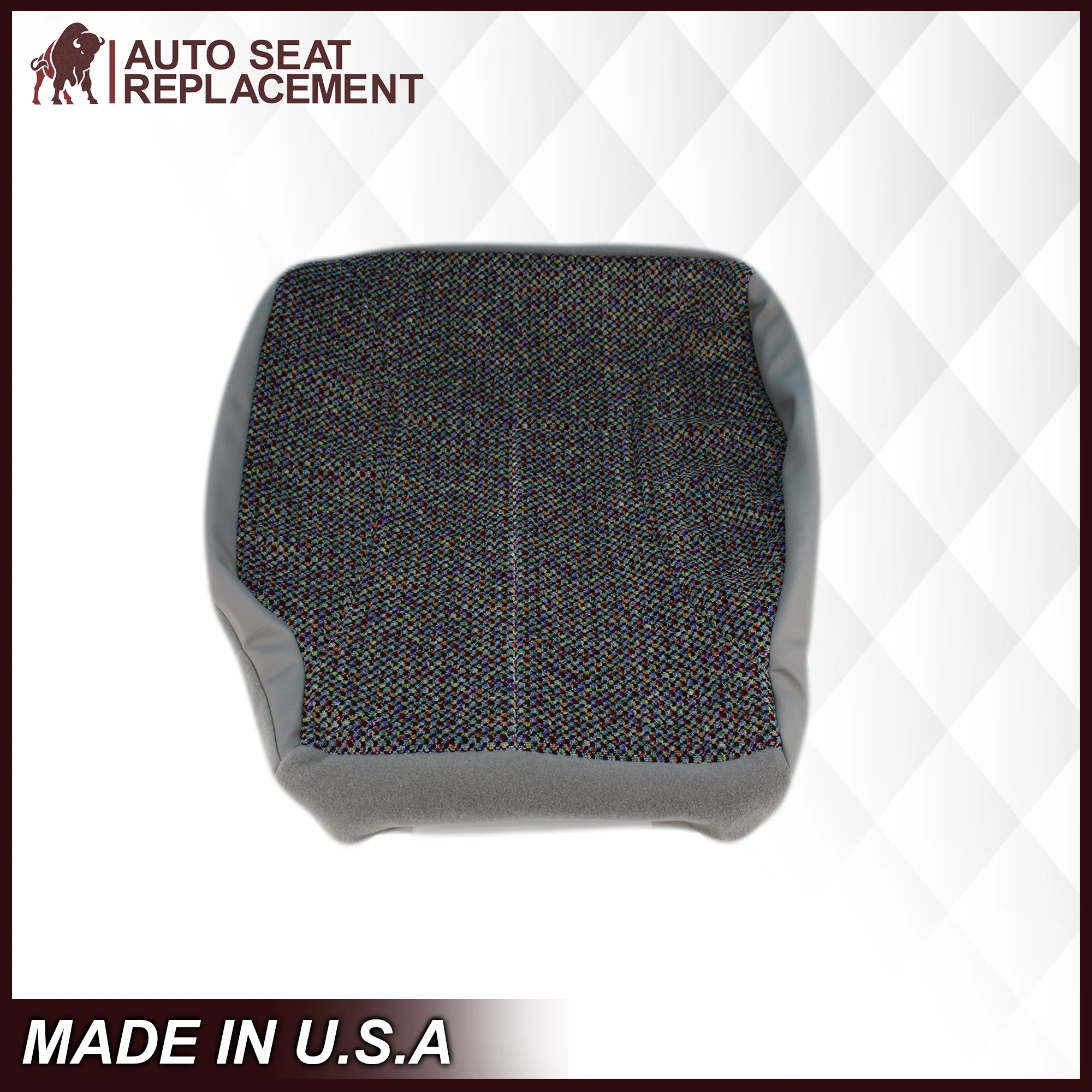 1998-2002 Dodge Ram 1500 2500 3500 SLT Laramie Seat Cover in Cloth with Mist Gray skirt: Choose From Variation - Image 10
