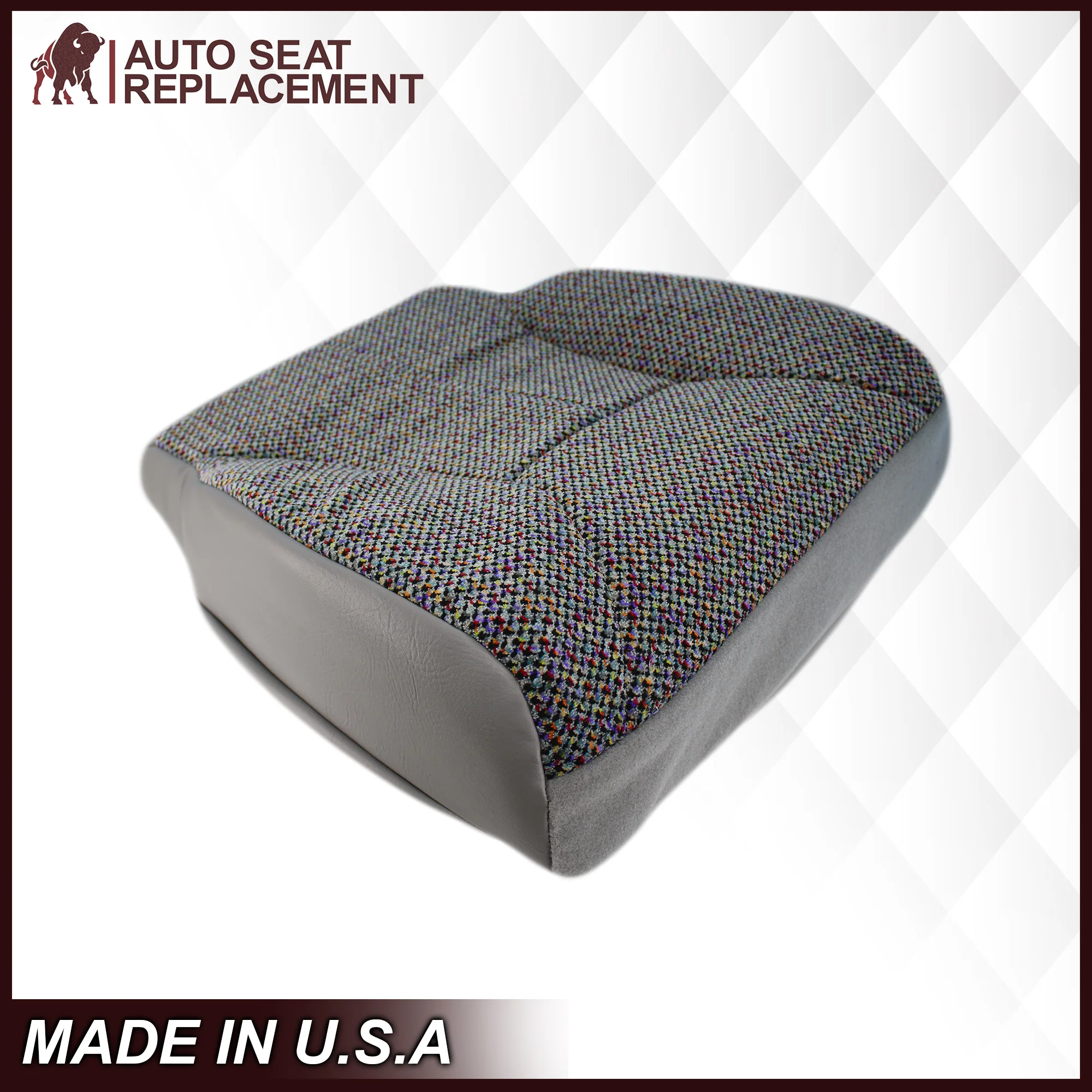 1998-2002 Dodge Ram 1500 2500 3500 SLT Laramie Seat Cover in Cloth with Mist Gray skirt: Choose From Variation - Image 12