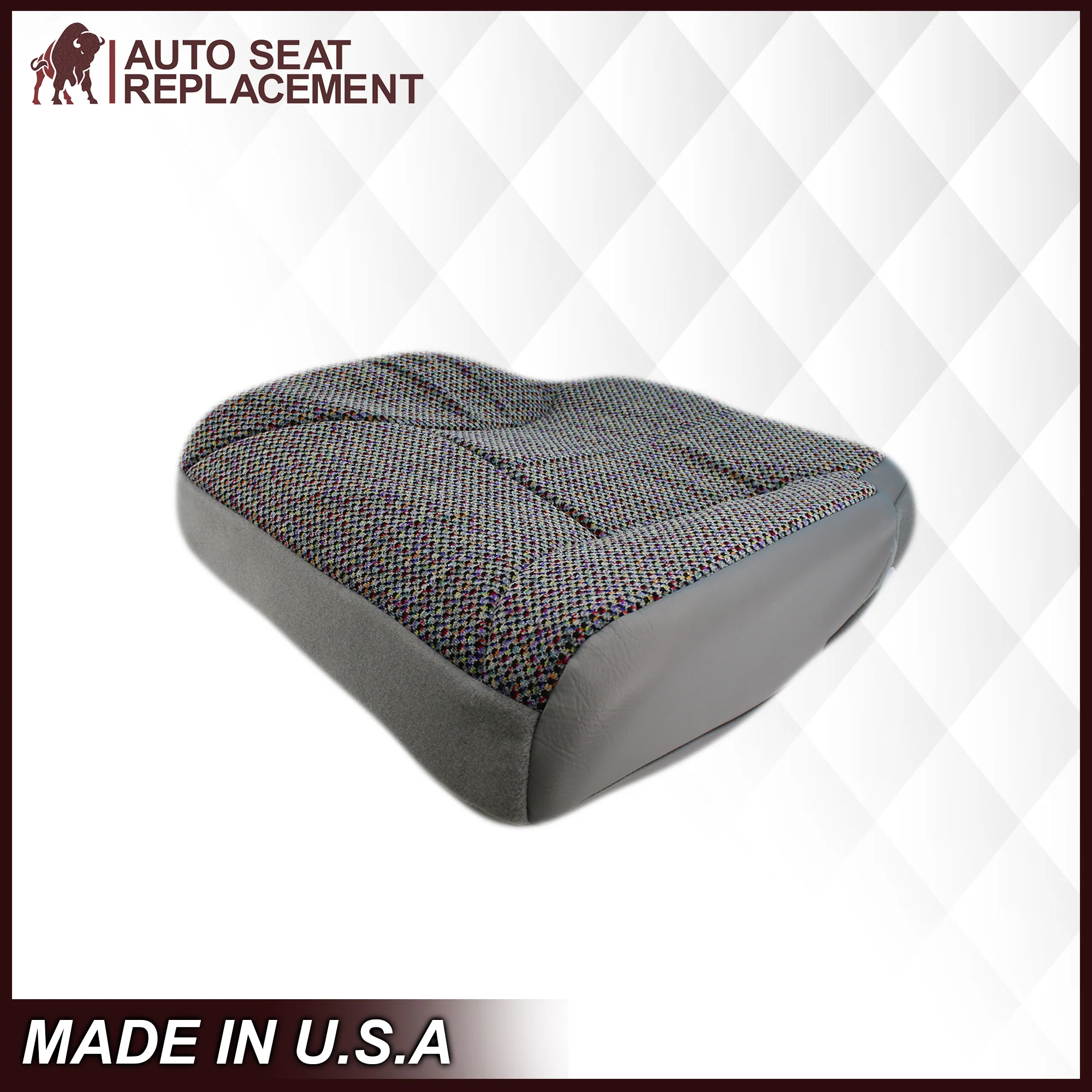 1998-2002 Dodge Ram 1500 2500 3500 SLT Laramie Seat Cover in Cloth with Mist Gray skirt: Choose From Variation - Image 14