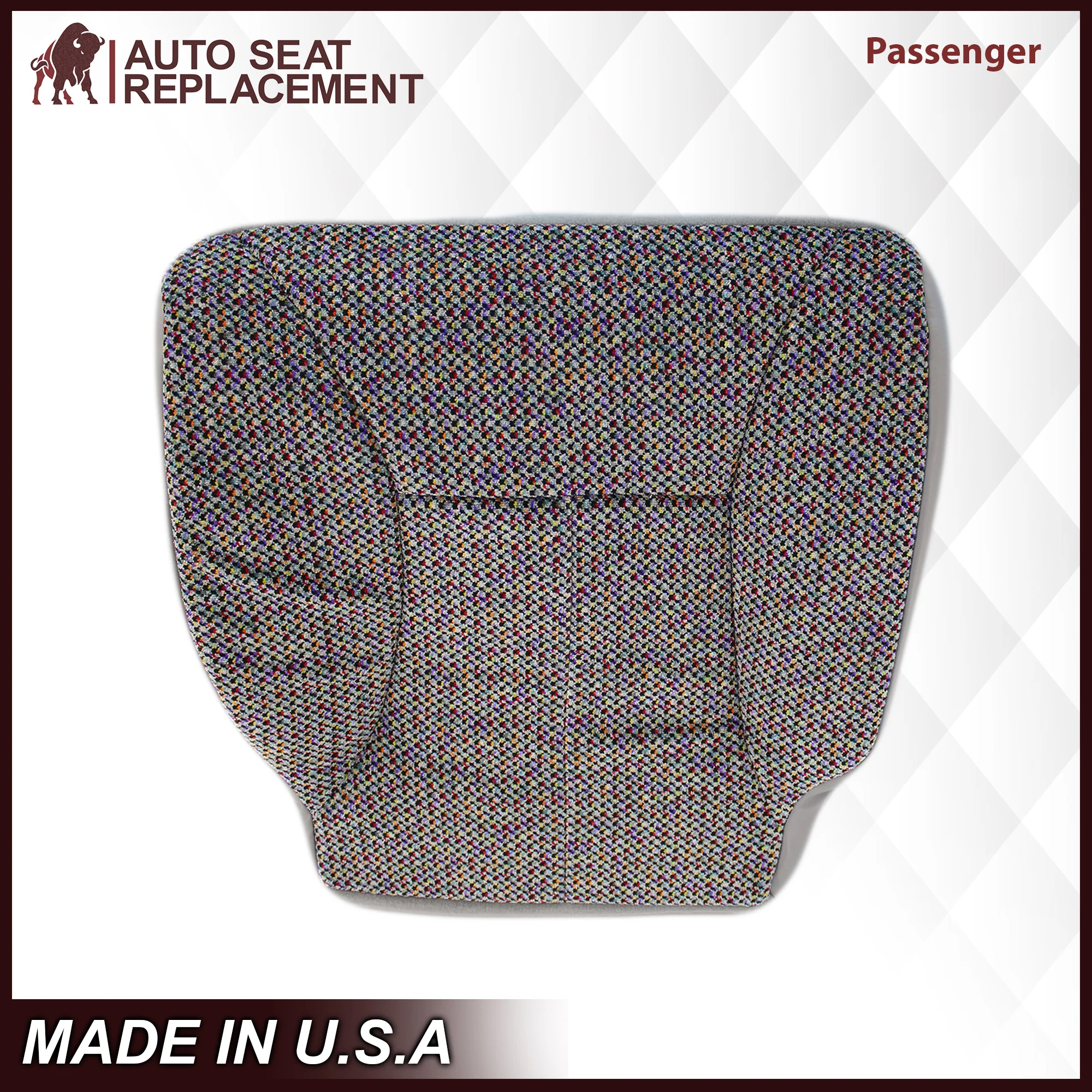1998-2002 Dodge Ram 1500 2500 3500 SLT Laramie Seat Cover in Cloth with Mist Gray skirt: Choose From Variation - Image 5