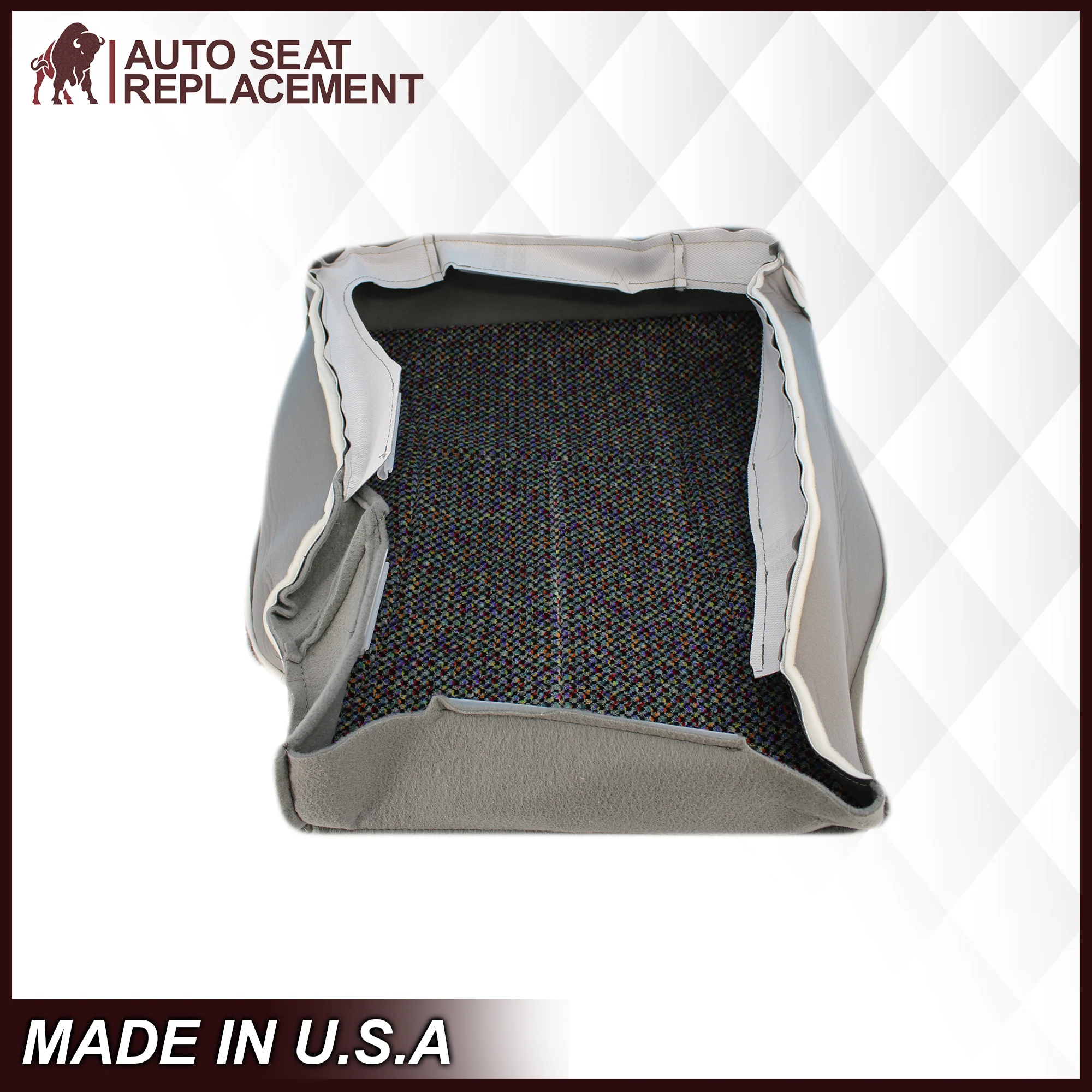 1998-2002 Dodge Ram 1500 2500 3500 SLT Laramie Seat Cover in Cloth with Mist Gray skirt: Choose From Variation - Image 6