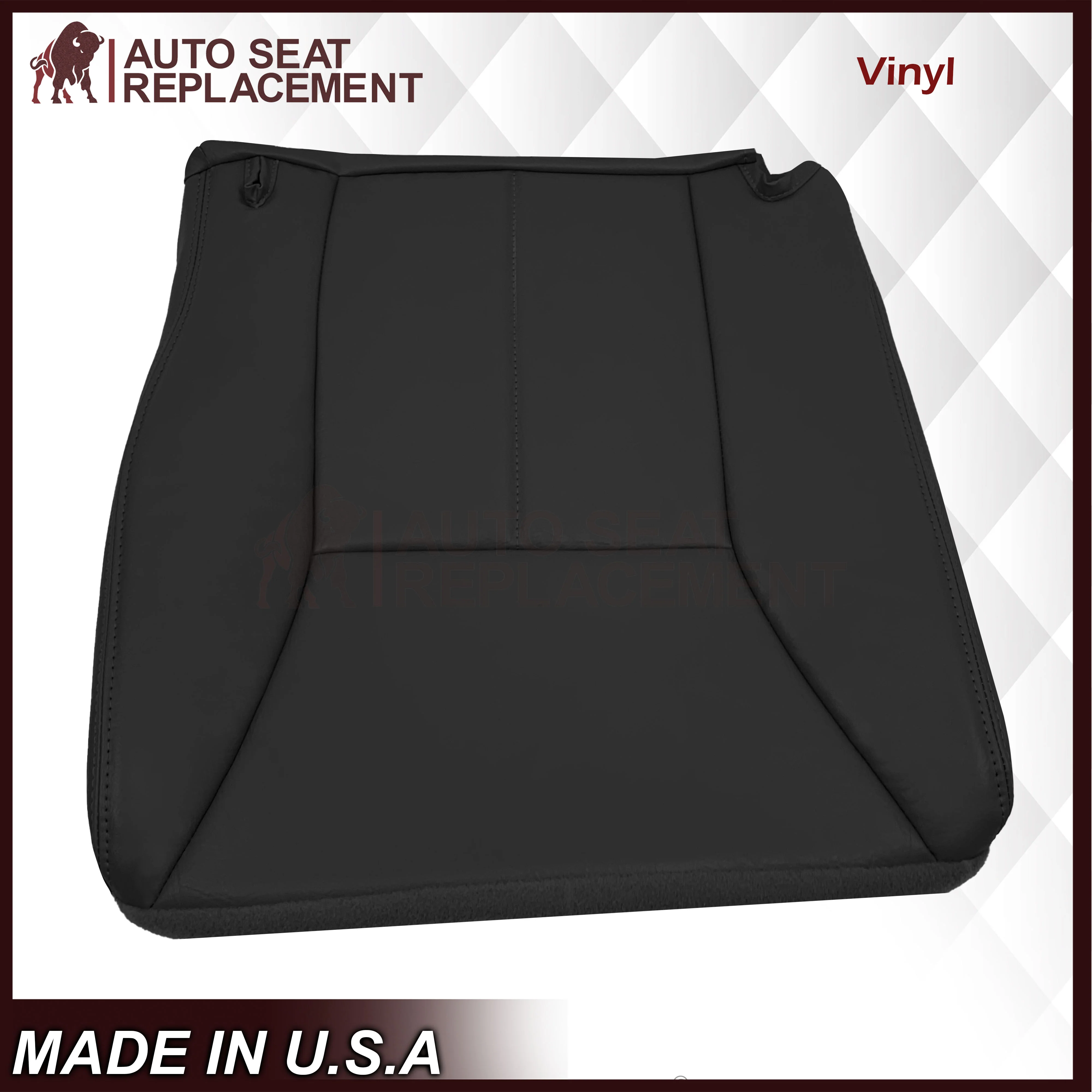 1998-2002 Dodge Ram 1500 Base Work Truck SINGLE CAB Seat Cover in Agate Very Dark Gray Vinyl - Image 6