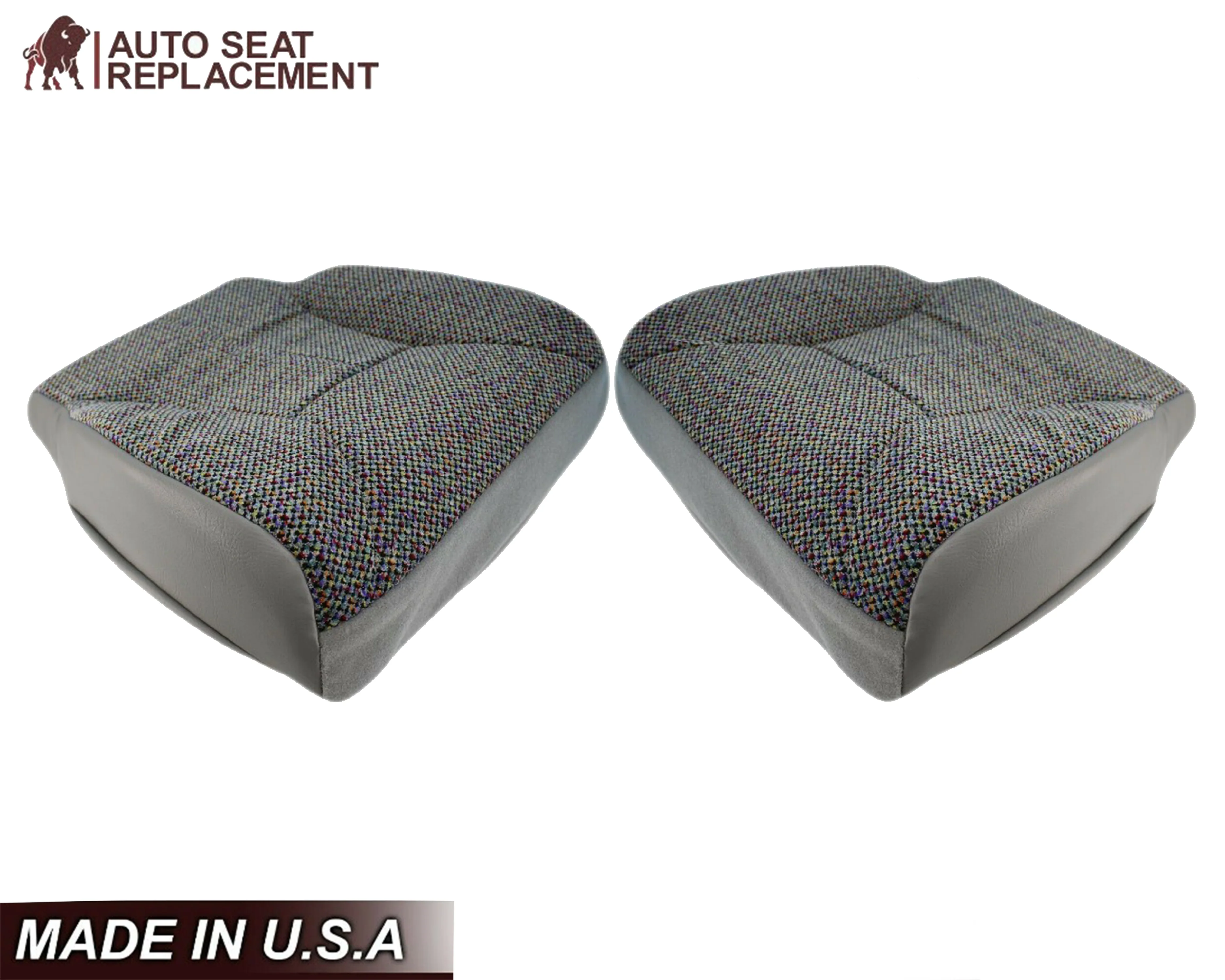 1998-2002 Dodge Ram Driver Bottom Cloth Seat Cover Mist Gray SINGLE CAB ONLY - Image 2