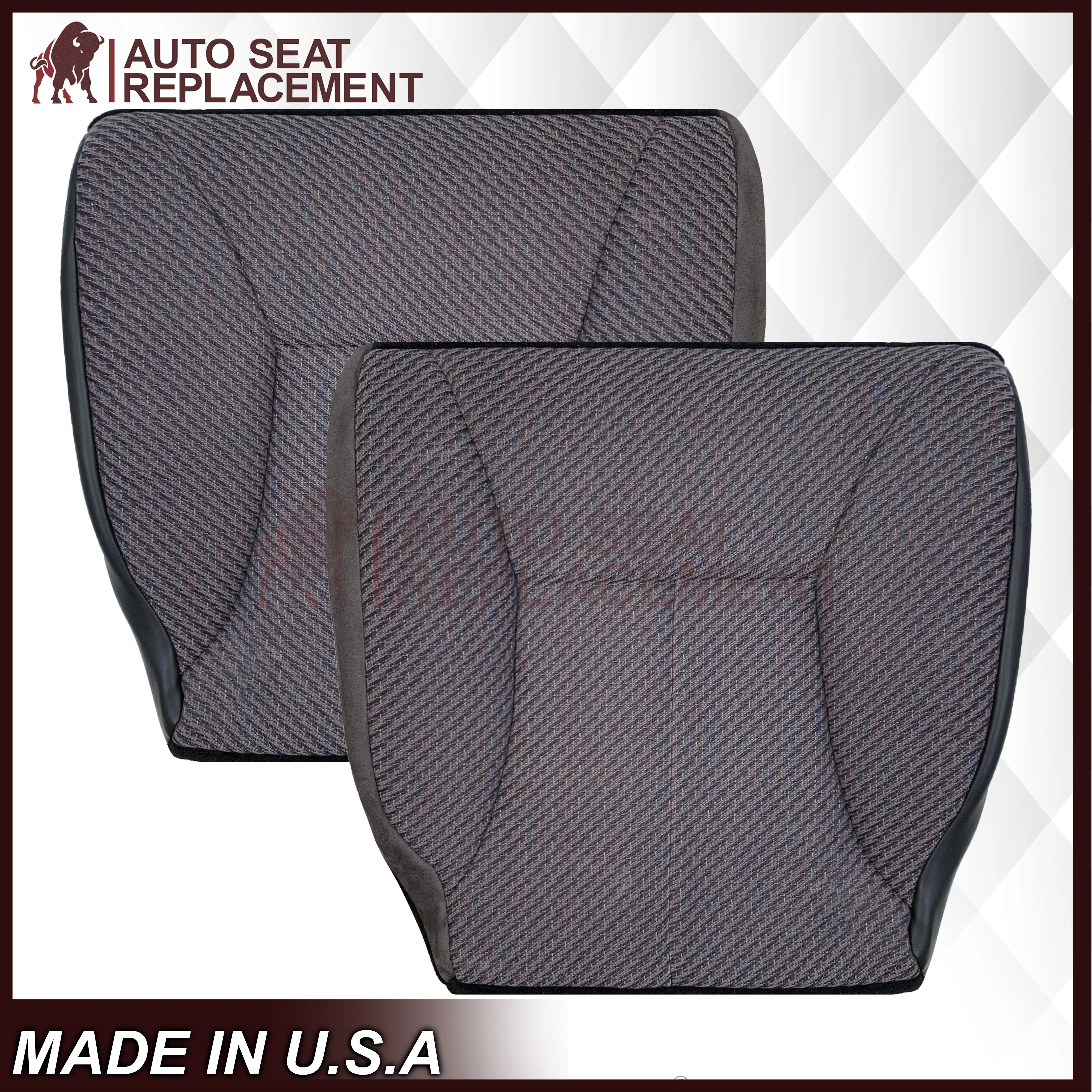 1998-2002 Dodge Ram Work Truck Seat Cover in Dark Gray Cloth: Choose From Variation - Image 11