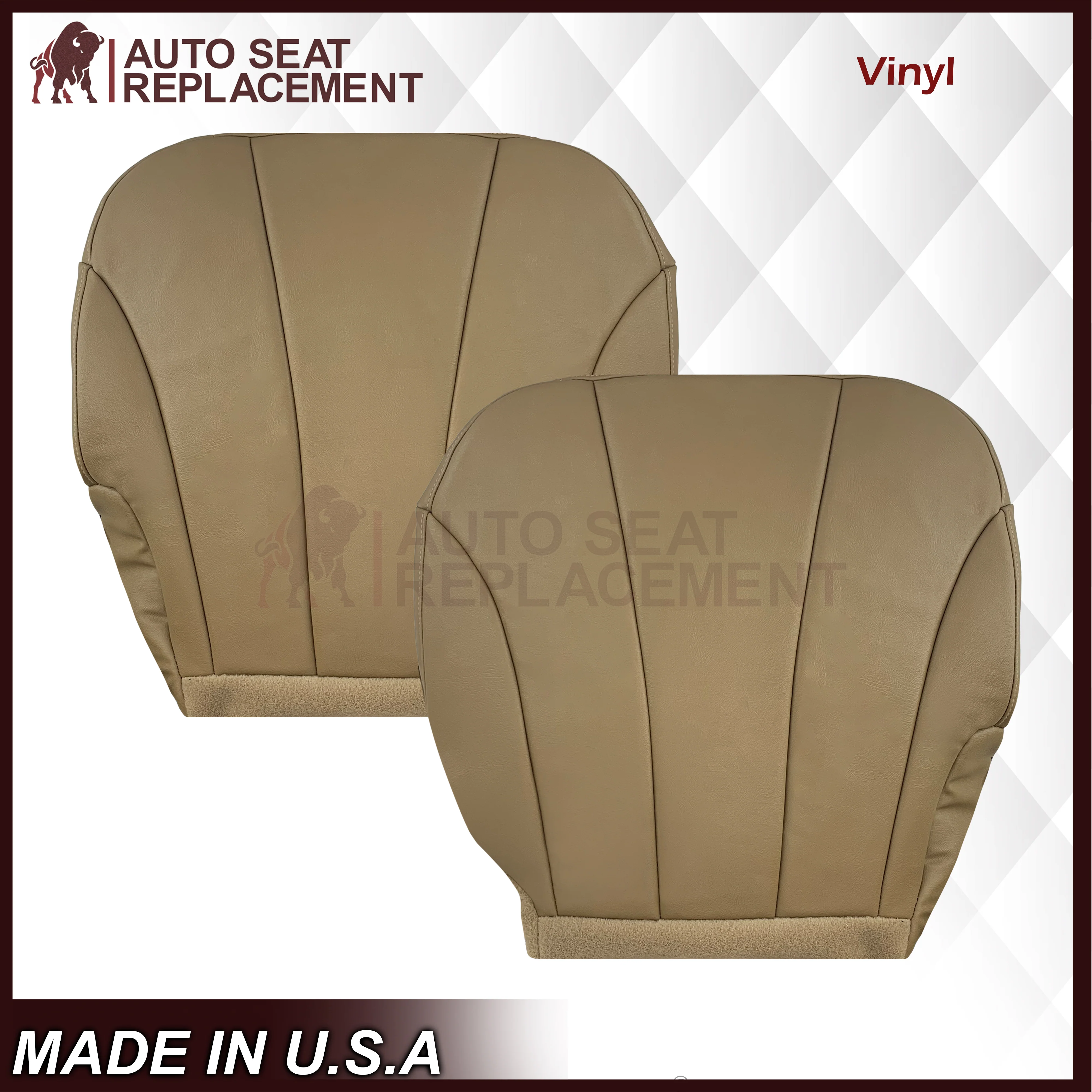 1999-2002 Chevy Silverado Work Truck in Dark Oak Tan Synthetic Leather - Image 7