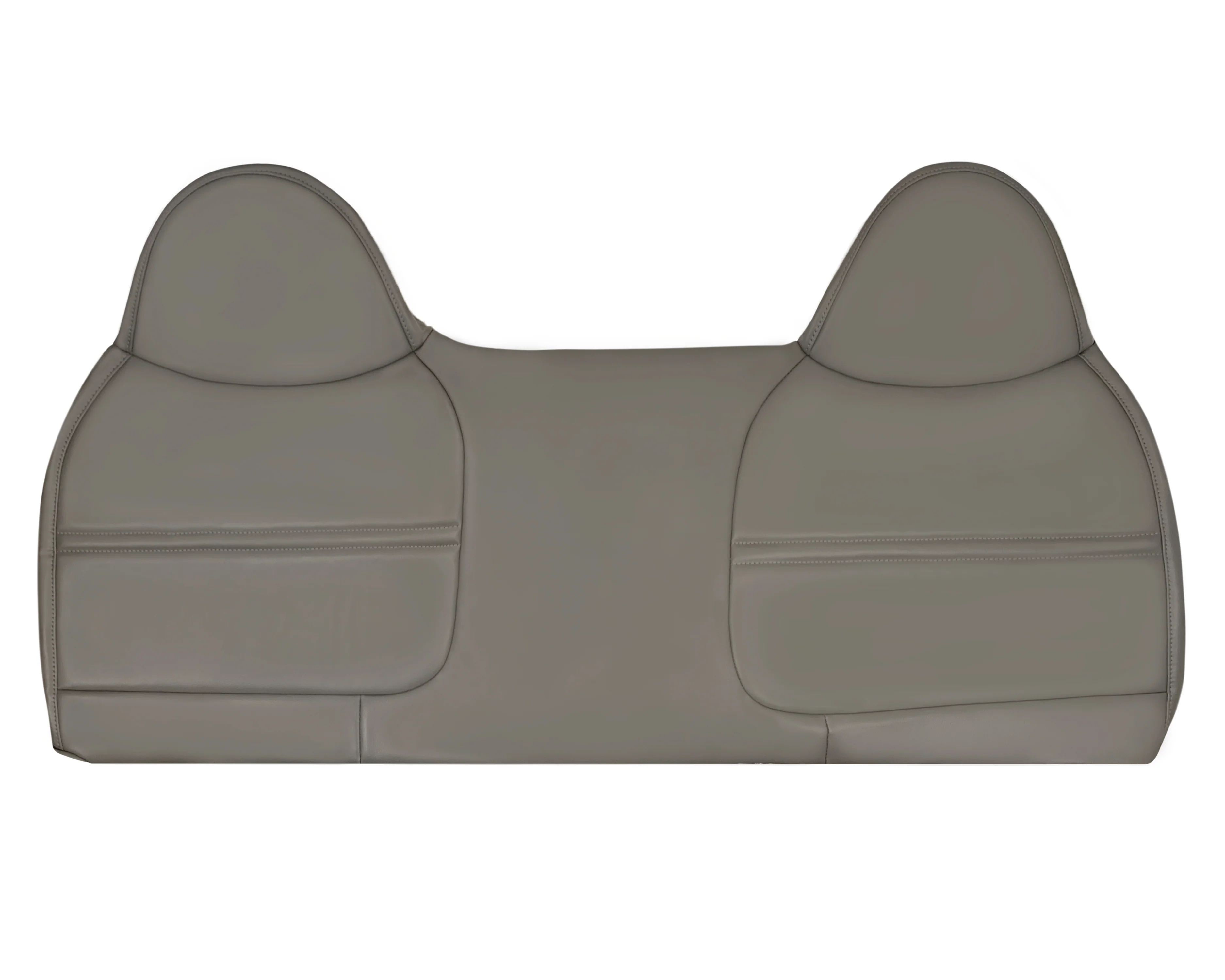 1999-2002 Ford F250 F350 F450 Super Duty XL Work Truck Synthetic Leather Front Bench Top & Bottom in Gray & Tan - Image 4