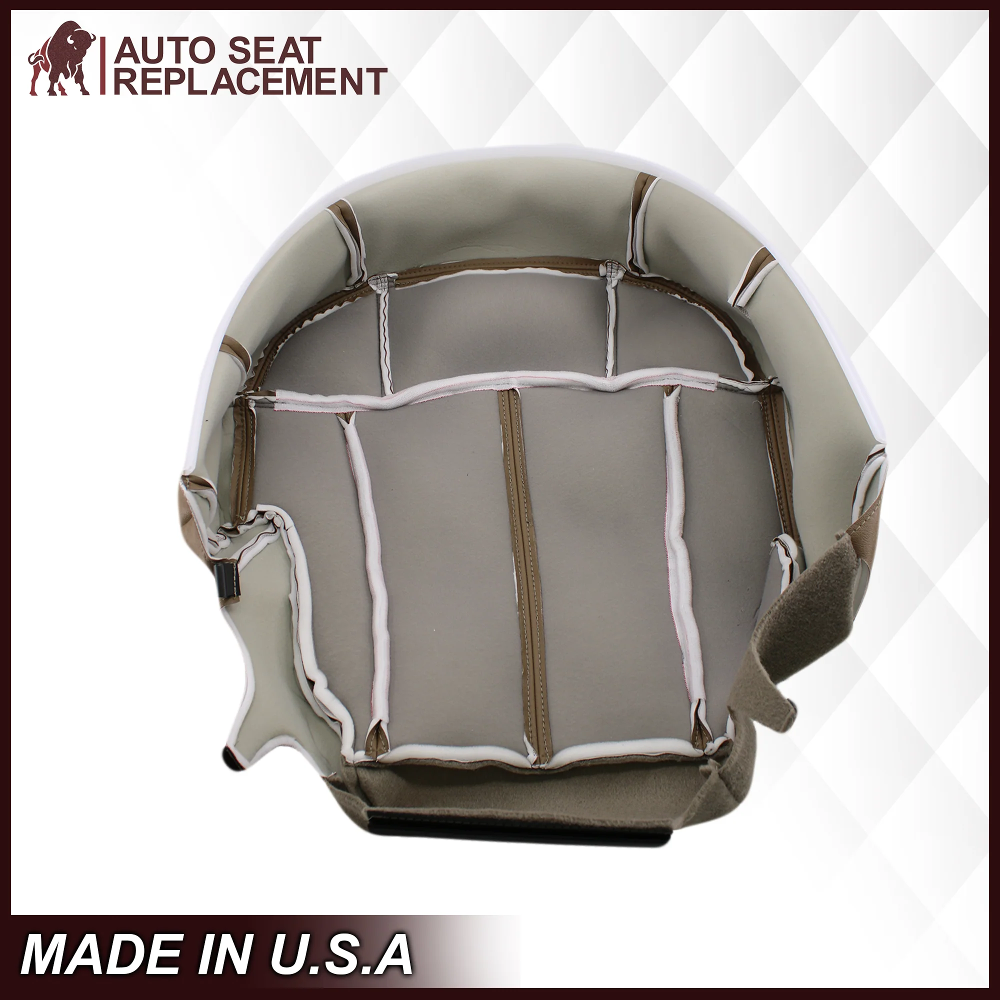 1999-2002 GMC Sierra SLT Seat Cover in Medium Dark Oak Tan (trim code 672 or 67i) - Image 12