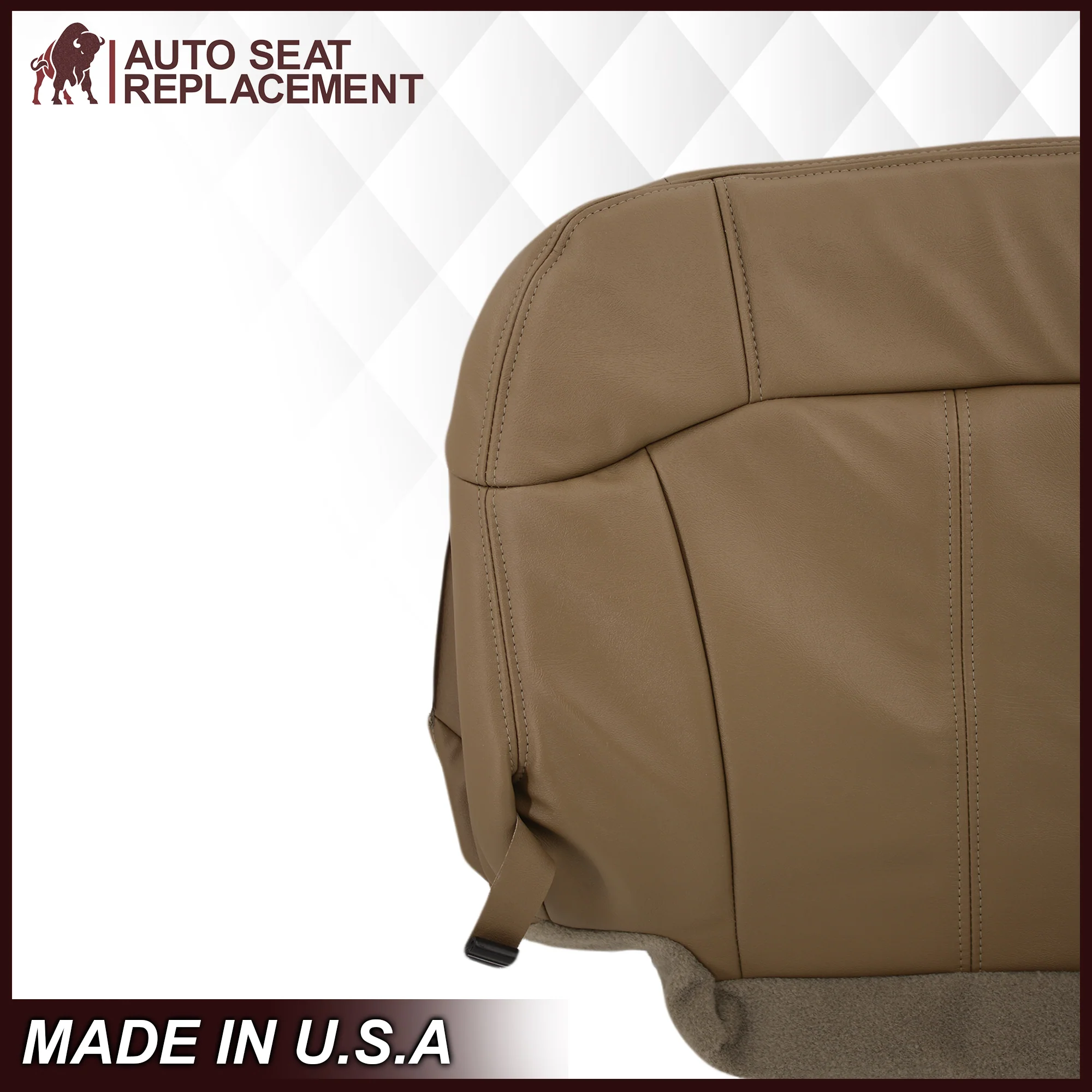 1999-2002 GMC Sierra SLT Seat Cover in Medium Dark Oak Tan (trim code 672 or 67i) - Image 17