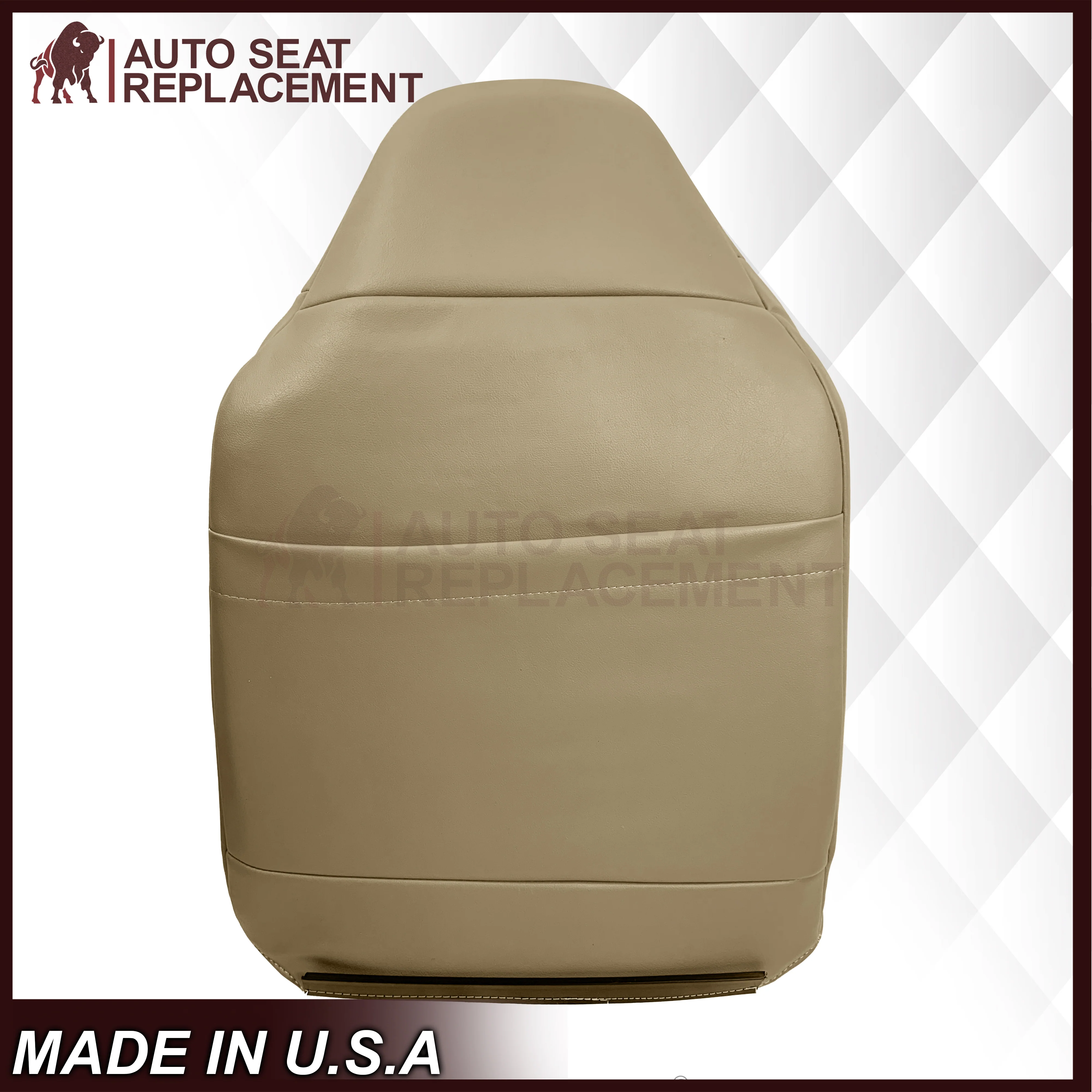 1999-2003 Ford F150 Lariat Replacement Seat Cover in Tan: Choose Leather or Vinyl - Image 4