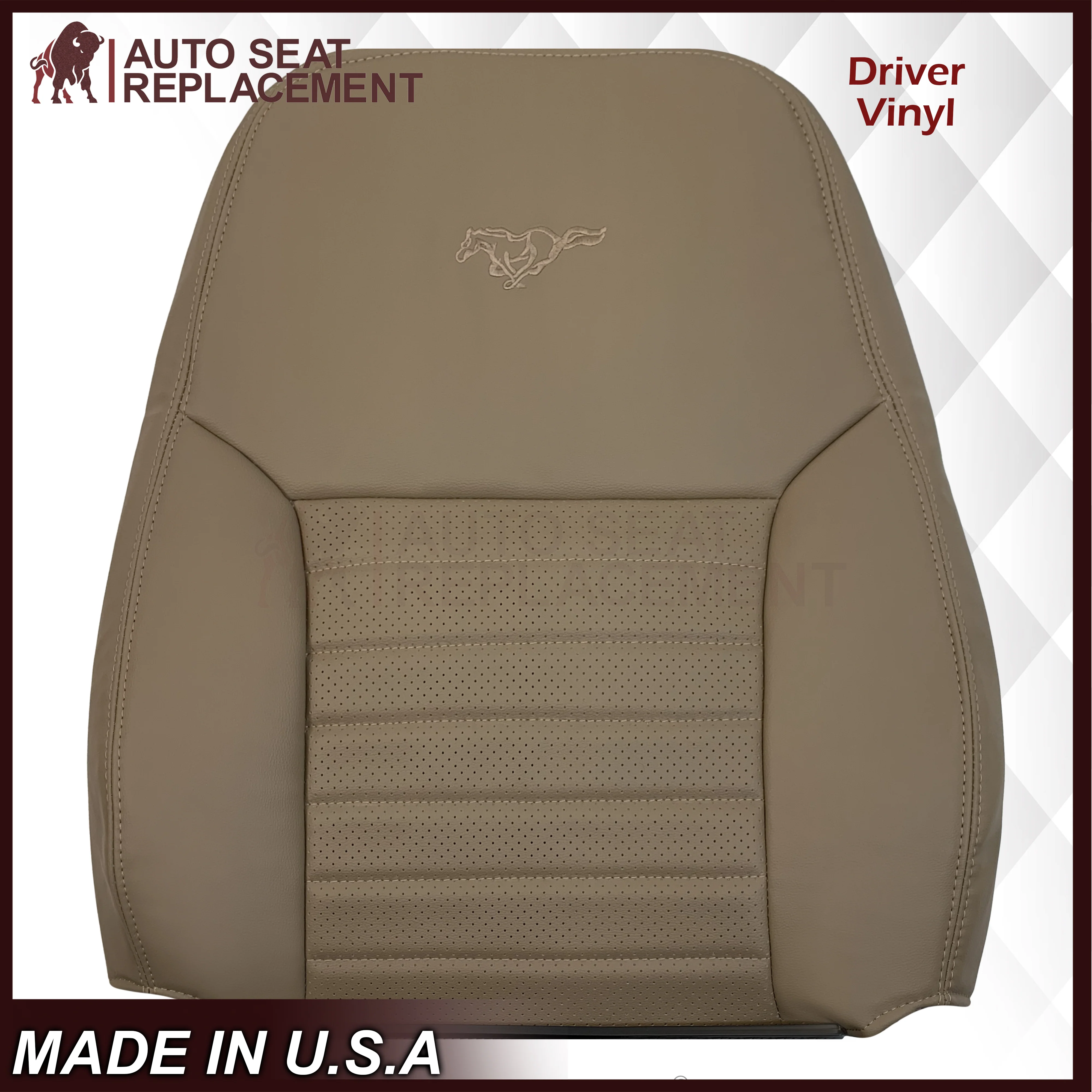 1999-2004 Ford Mustang GT Convertible in Medium Parchment Tan: Choose Genuine Leather OR Synthetic Leather - Image 9