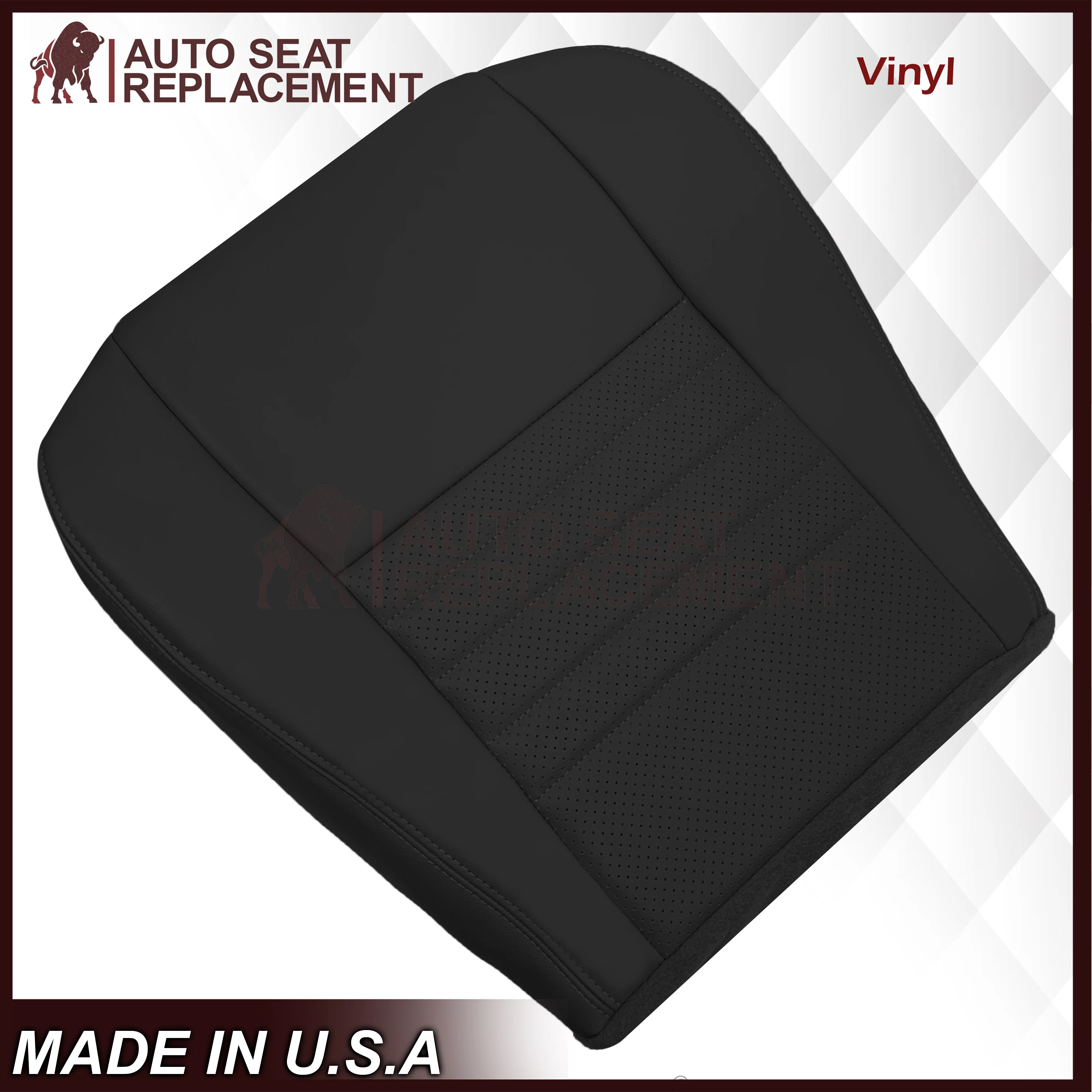 1999-2004 Ford Mustang GT Convertible Replacement Seat Cover in Dark Charcoal Black: Choose From Variation - Image 11