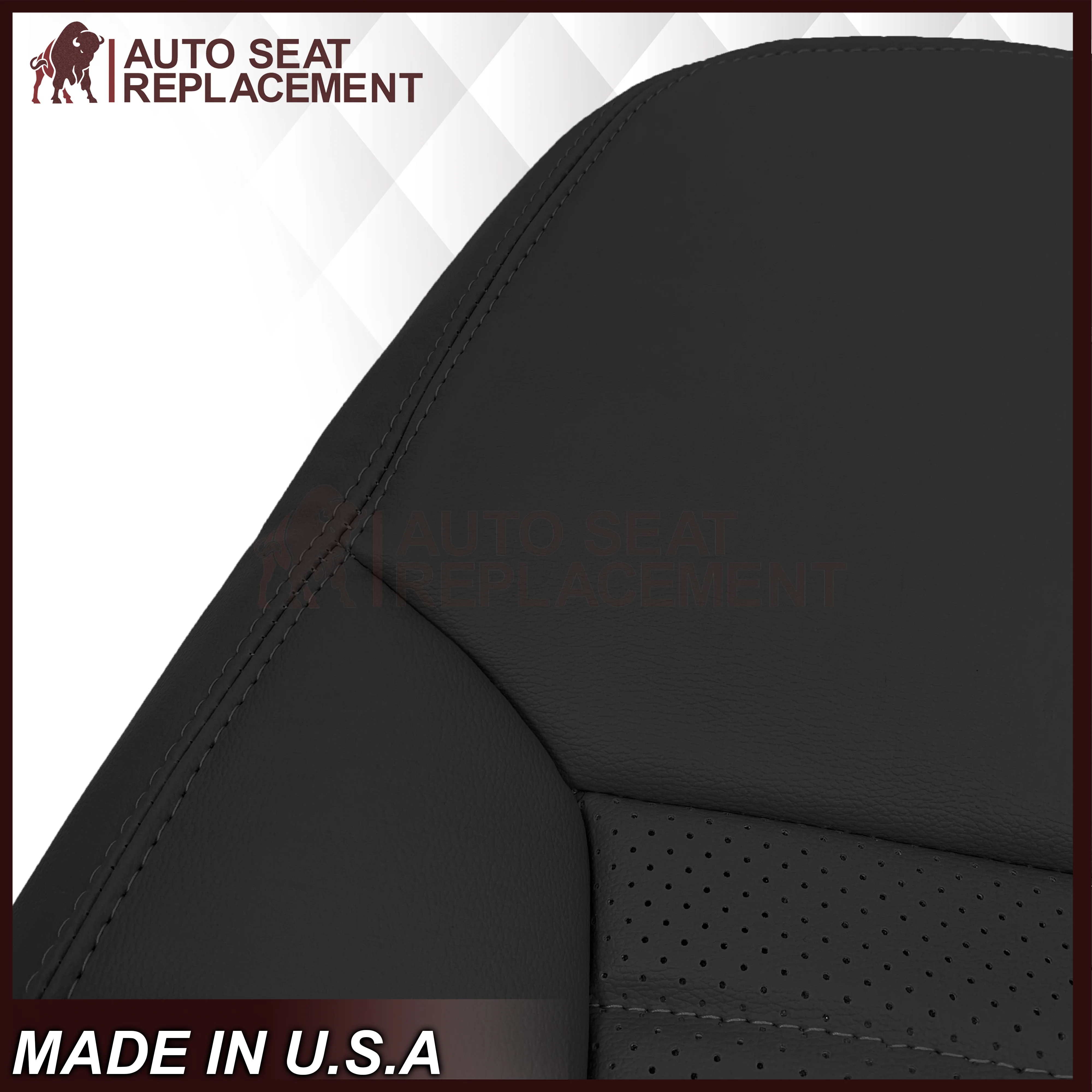 1999-2004 Ford Mustang GT Convertible Replacement Seat Cover in Dark Charcoal Black: Choose From Variation - Image 22