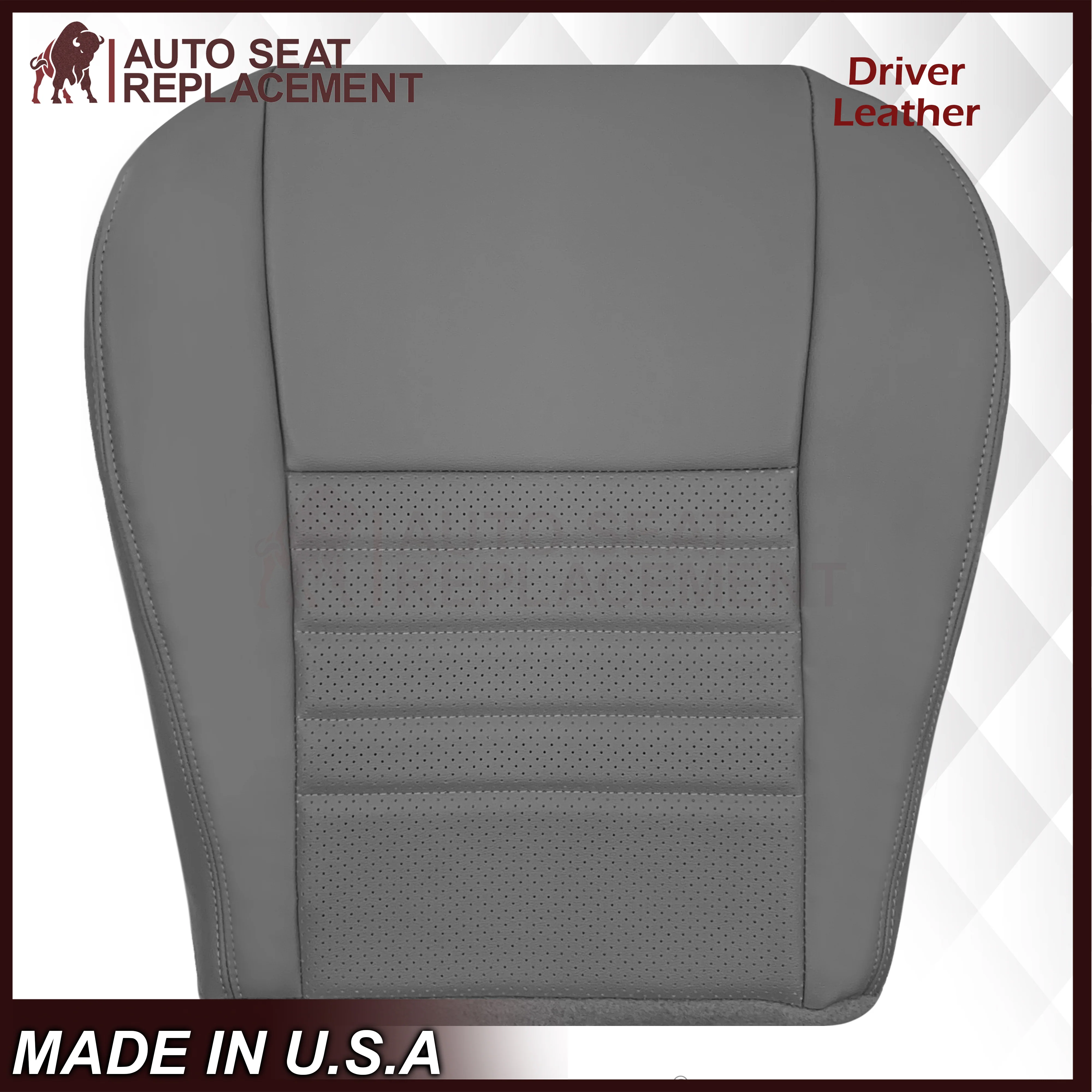 1999-2004 Ford Mustang GT Convertible Replacement Seat Cover In Medium Graphite Gray - Image 6