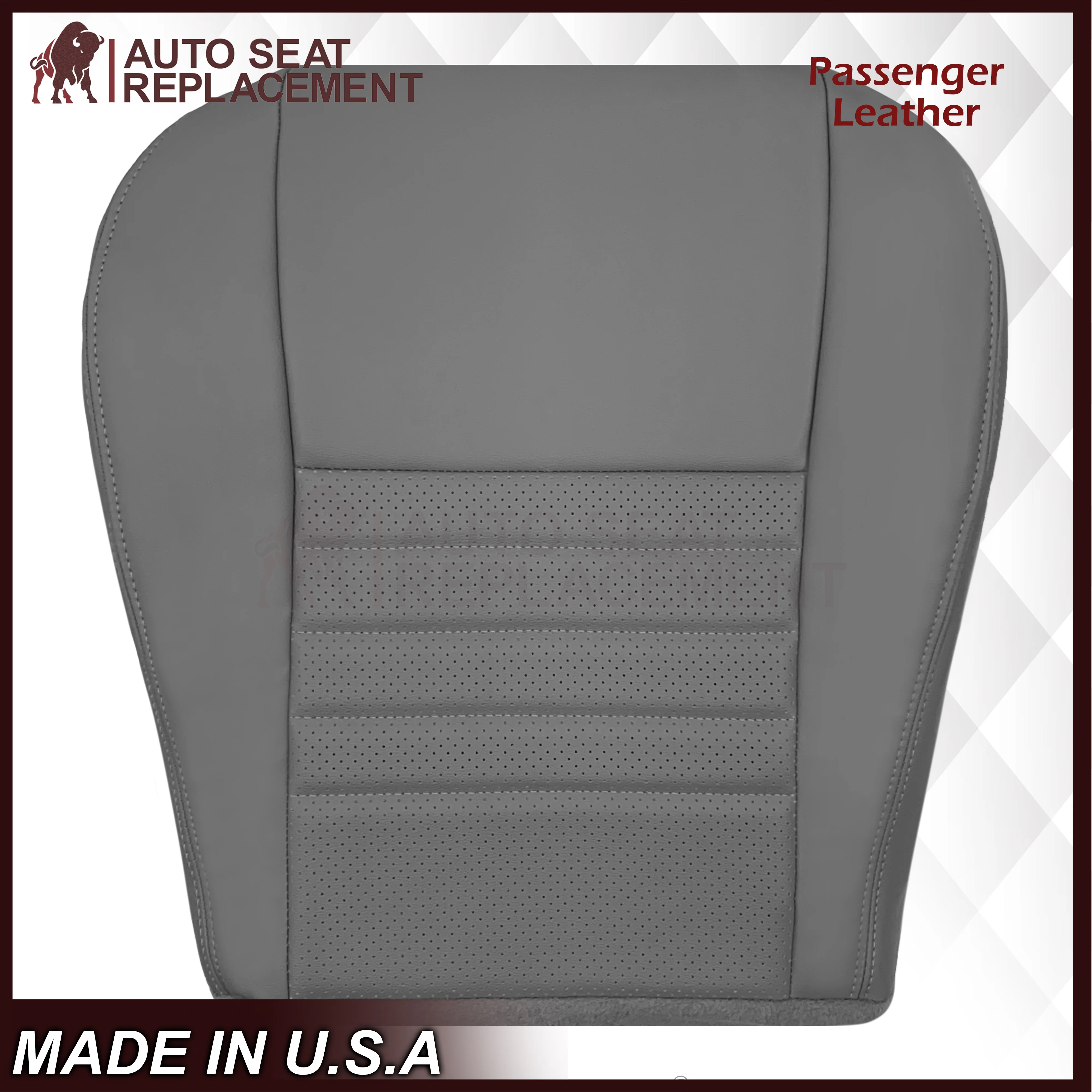 1999-2004 Ford Mustang GT Convertible Replacement Seat Cover In Medium Graphite Gray - Image 9