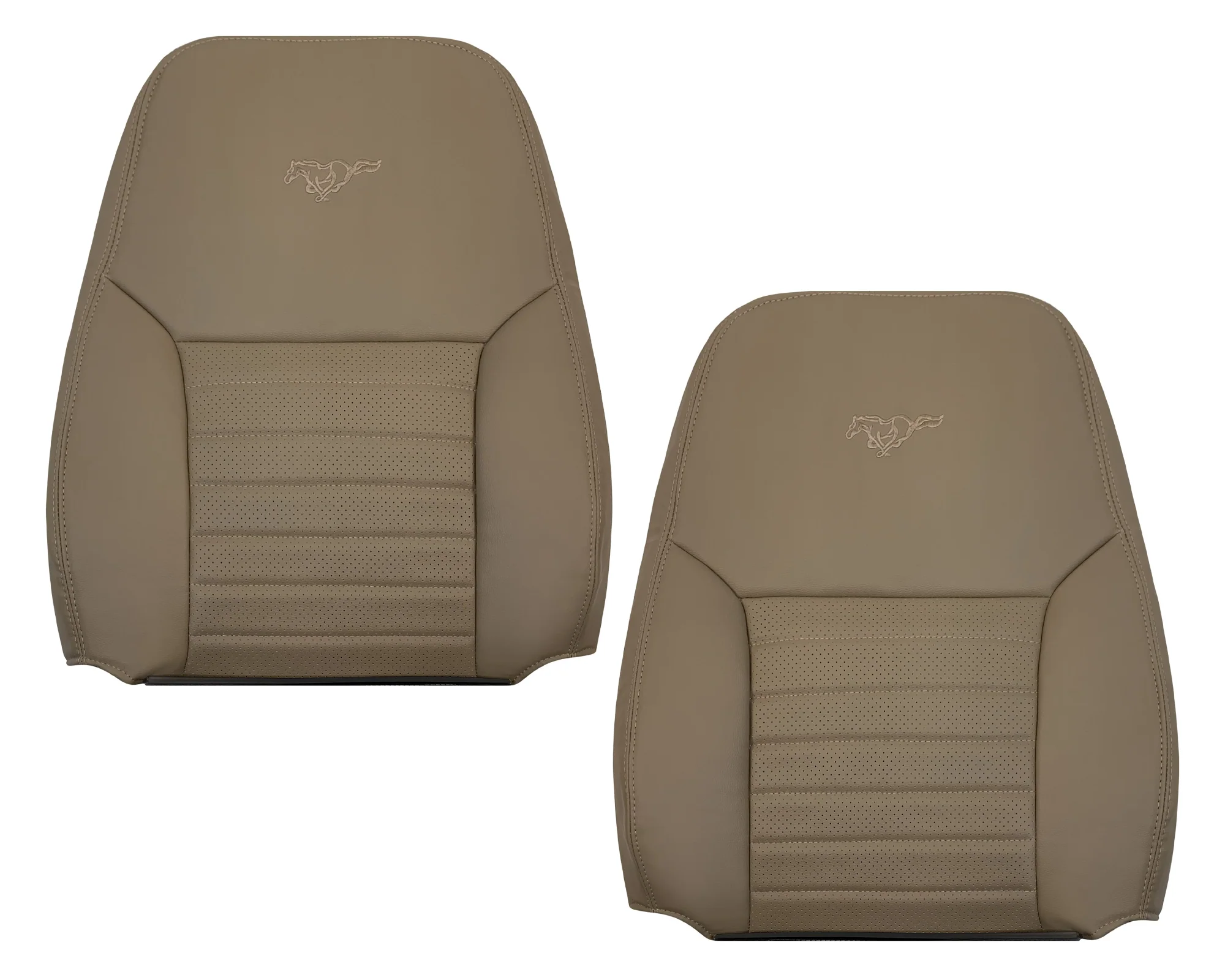 1999-2004 Ford Mustang GT V8 Replacement Cowhide Leather OR Synthetic Leather Seat Cover: Tan, Perforated - Image 40