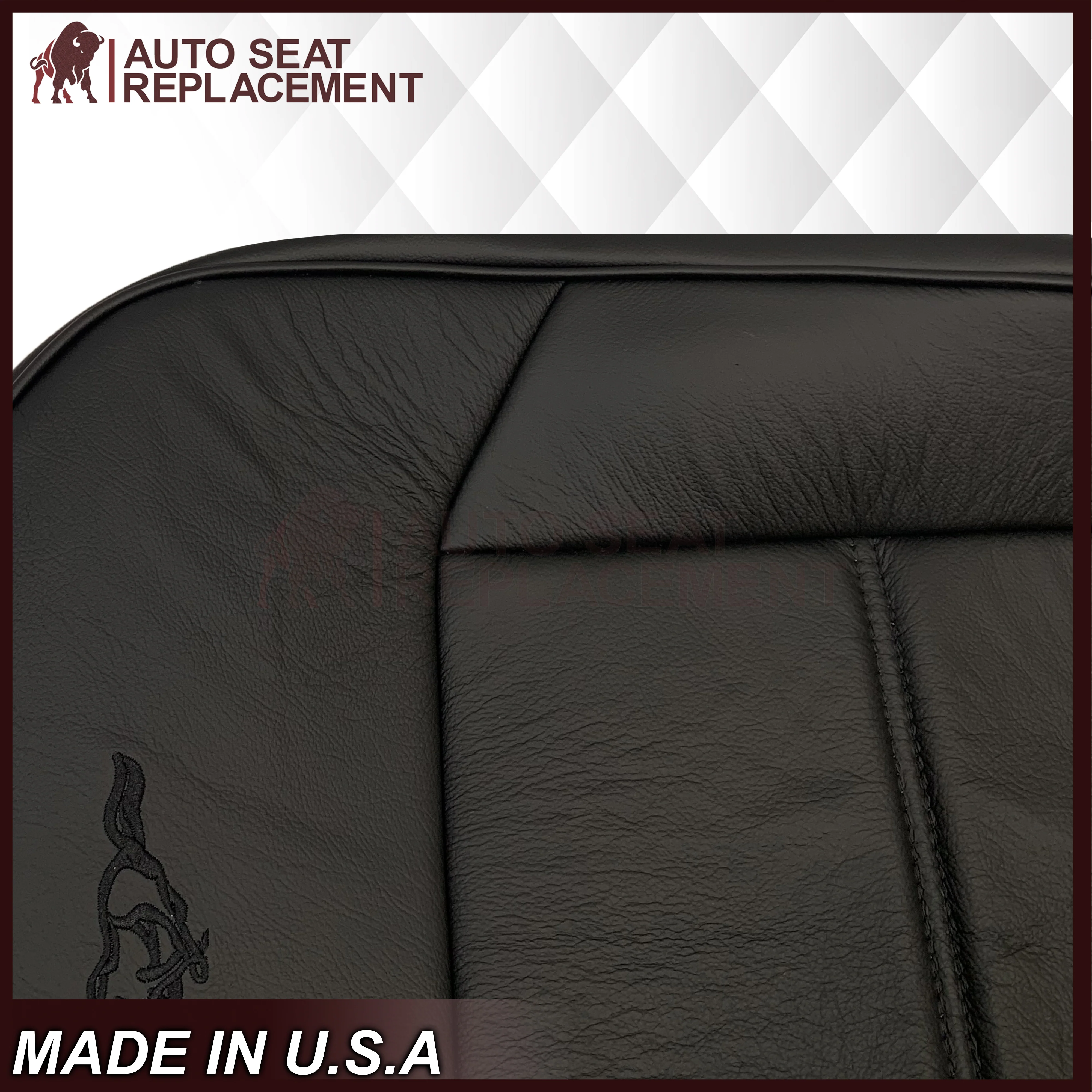 1999-2004 Ford Mustang V6 Replacement Seat Cover in Ebony Black: Choose From Variation - Image 10