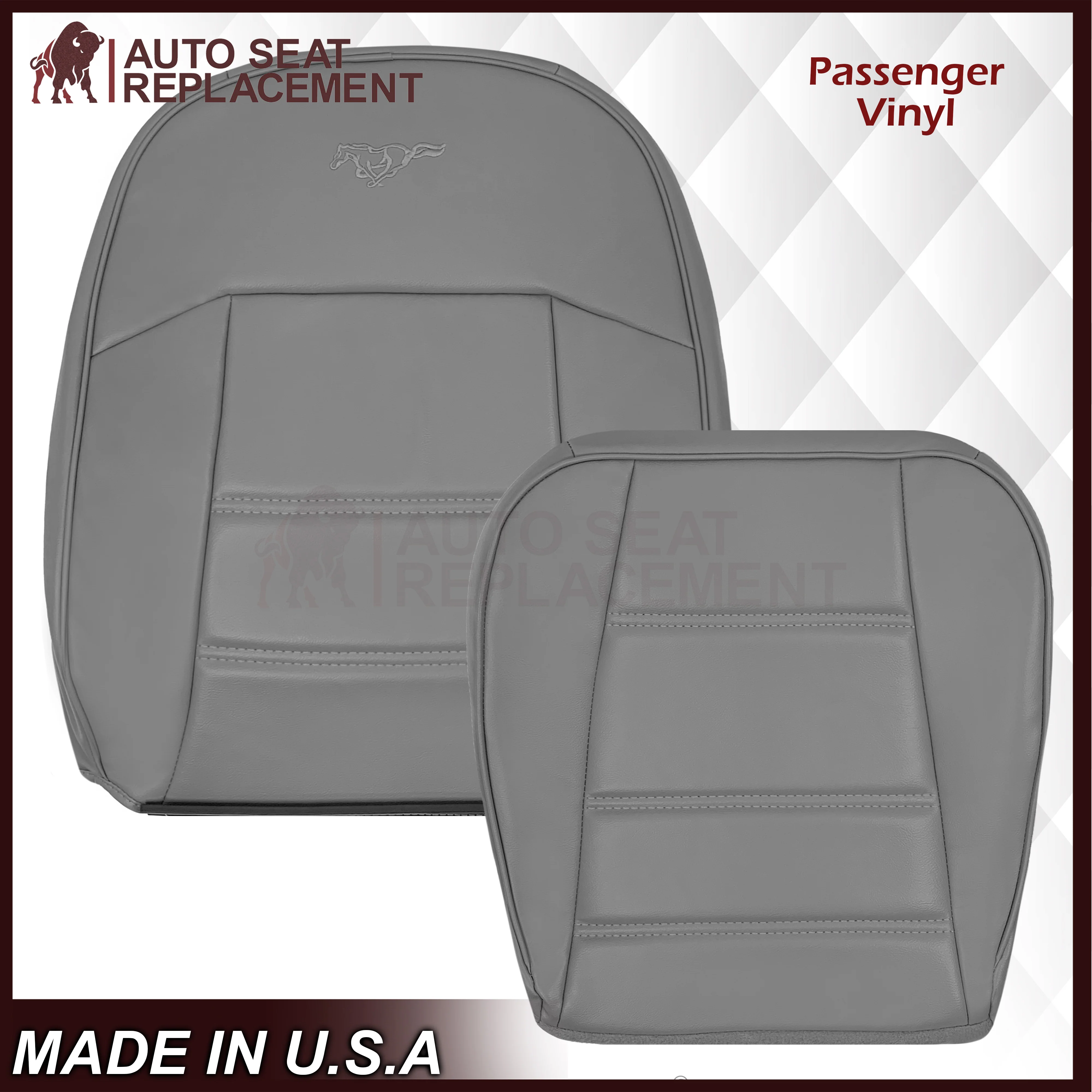 1999-2004 Ford Mustang V6 Replacement Seat Cover In Gray: Choose From Variation - Image 31