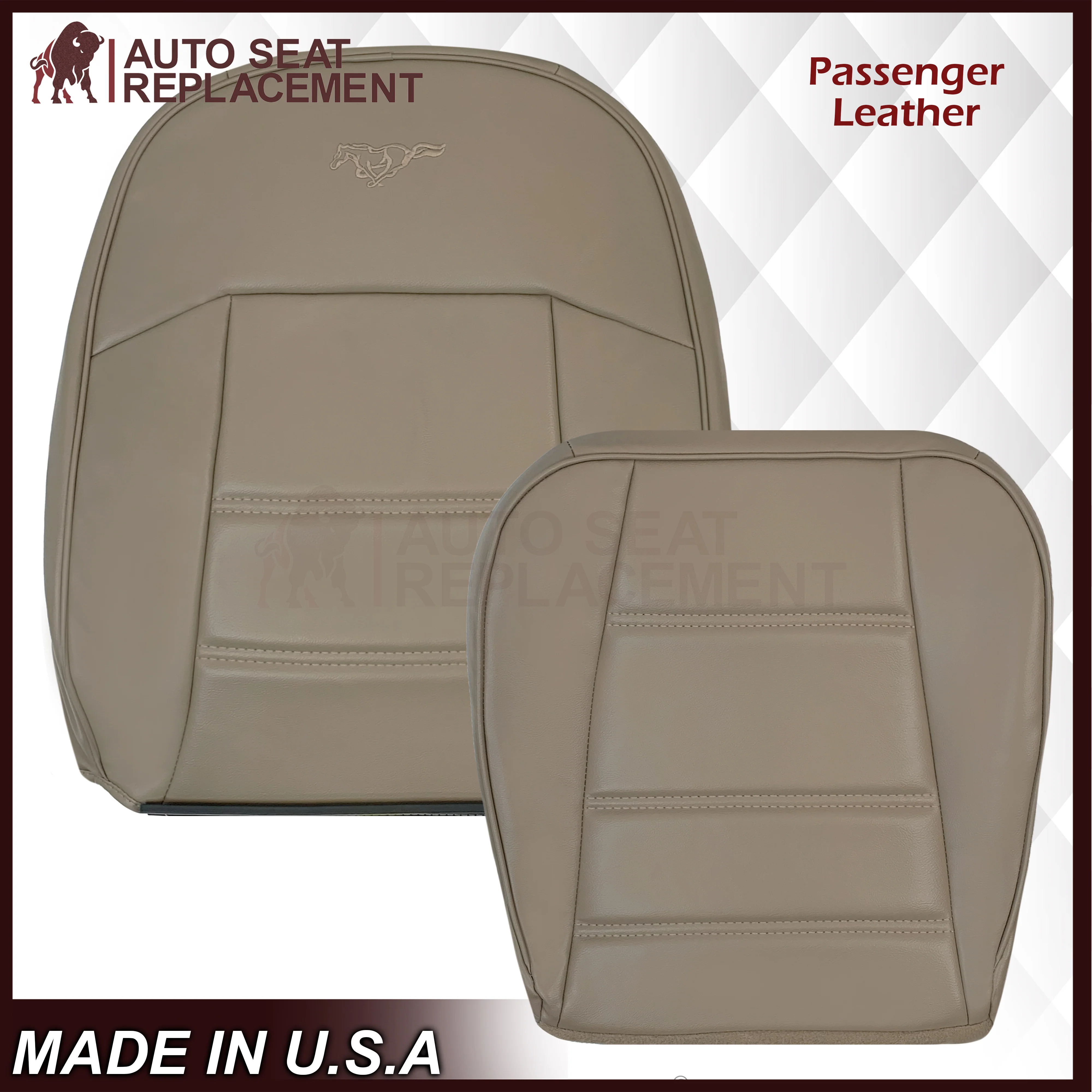 1999-2004 Ford Mustang V6 Replacement Seat Cover In Medium Parchment Tan: Choose From Variation - Image 32