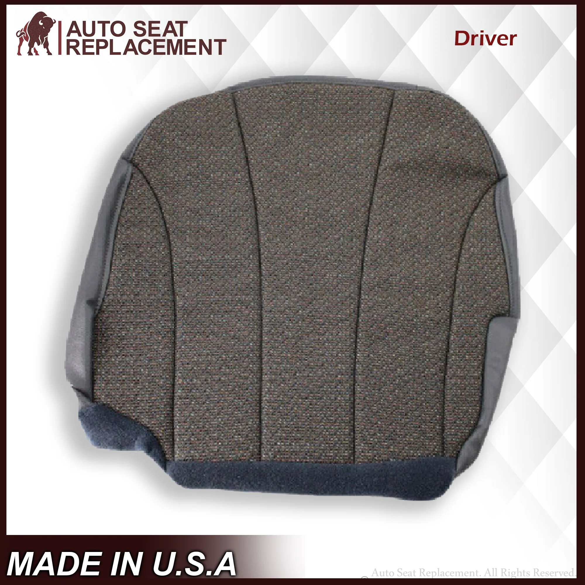 1999 to 2002 Chevy Silverado Cloth Replacement Seat Covers in Dark Gray - Image 5