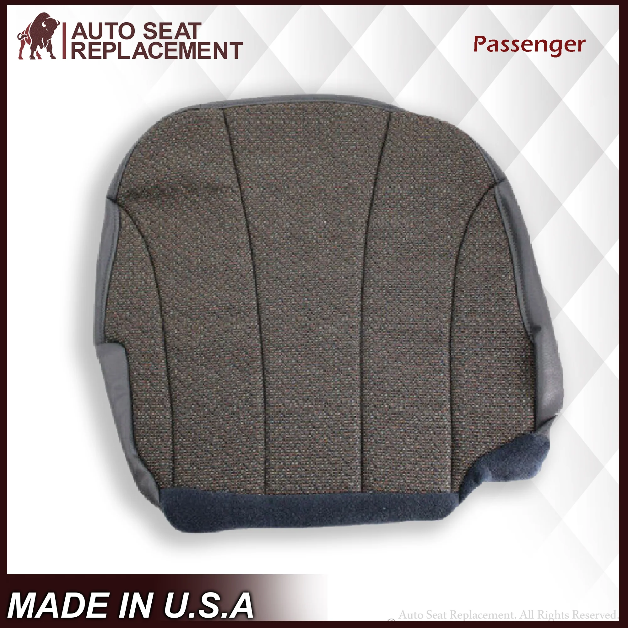 1999 to 2002 Chevy Silverado Cloth Replacement Seat Covers in Dark Gray - Image 9