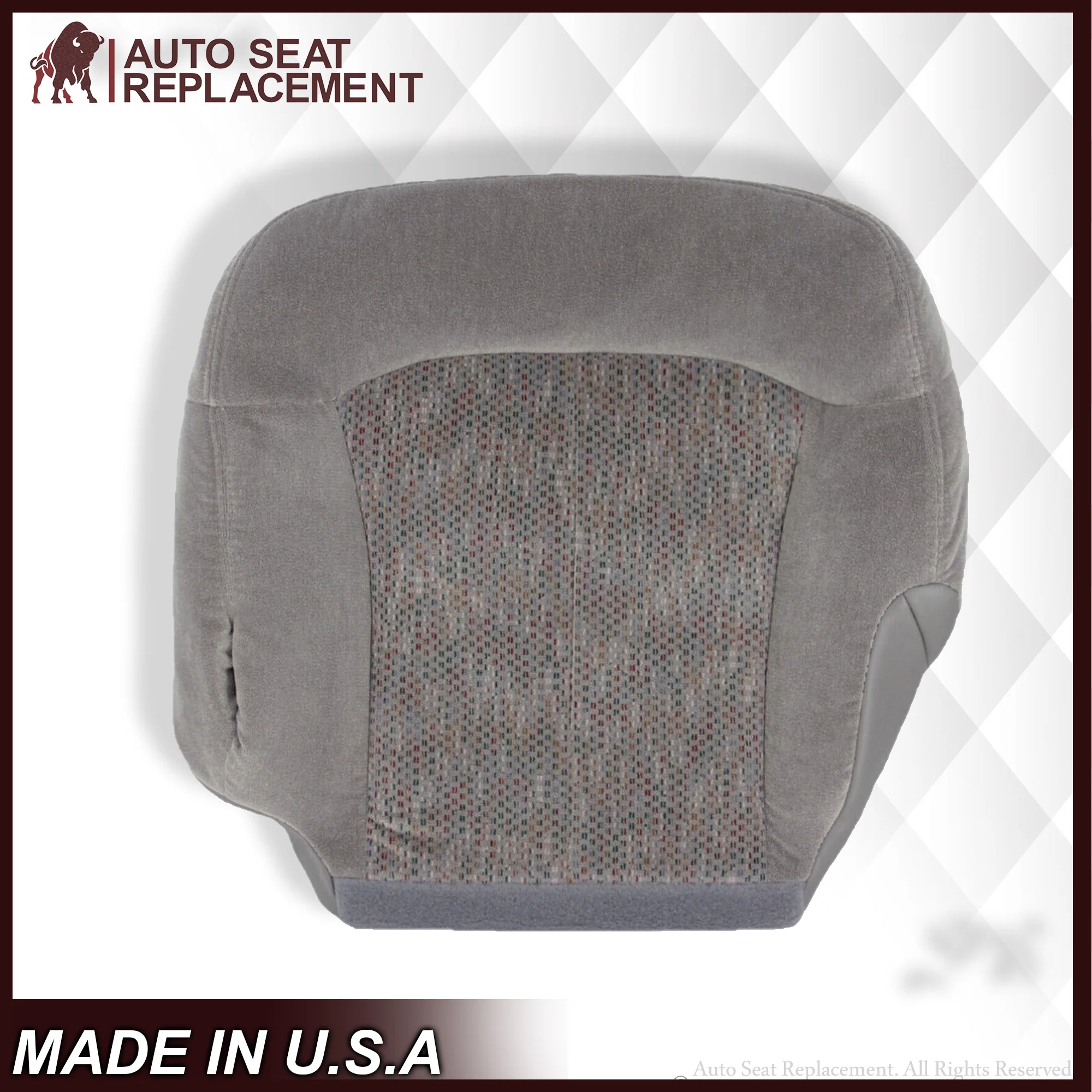 2000 2001 2002 Chevy Tahoe Suburban Bottom Seat Cover in Gray Cloth - Image 8