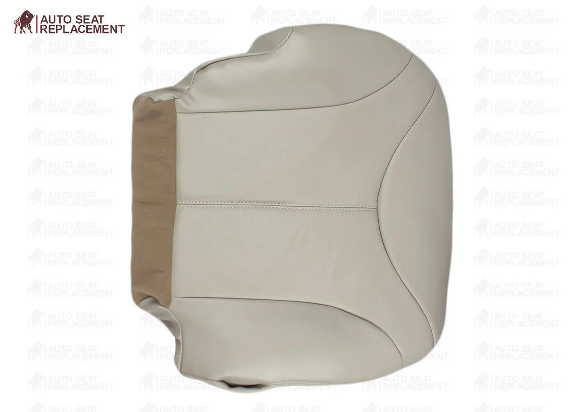 2000 2001 2002 GMC Yukon Driver and Passenger Bottom Leather Seat Cover Tan - Image 5