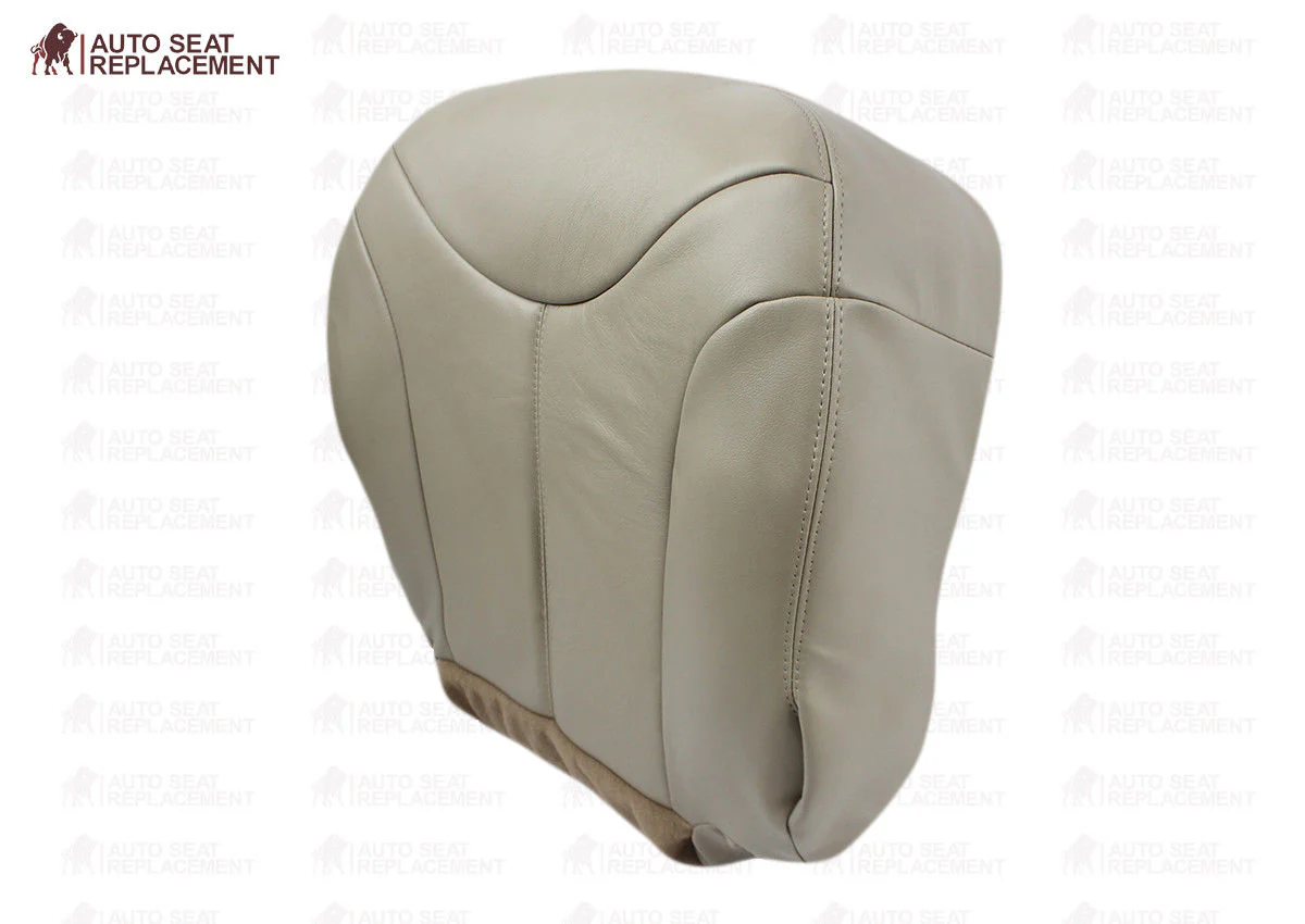 2000 2001 2002 GMC Yukon Driver and Passenger Bottom Leather Seat Cover Tan - Image 7