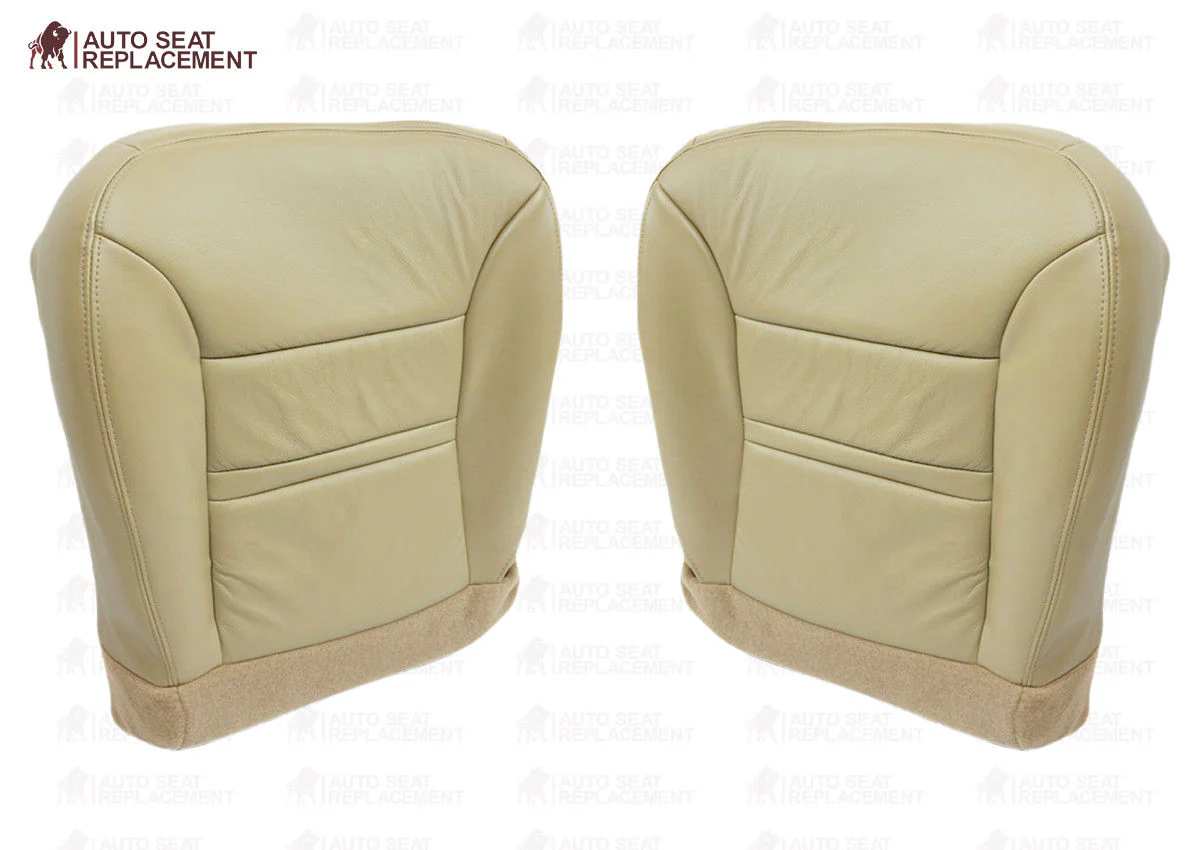 2000 2001 Ford Excursion Driver or Passenger Bottom Seat Cover Replacement Tan - Image 3