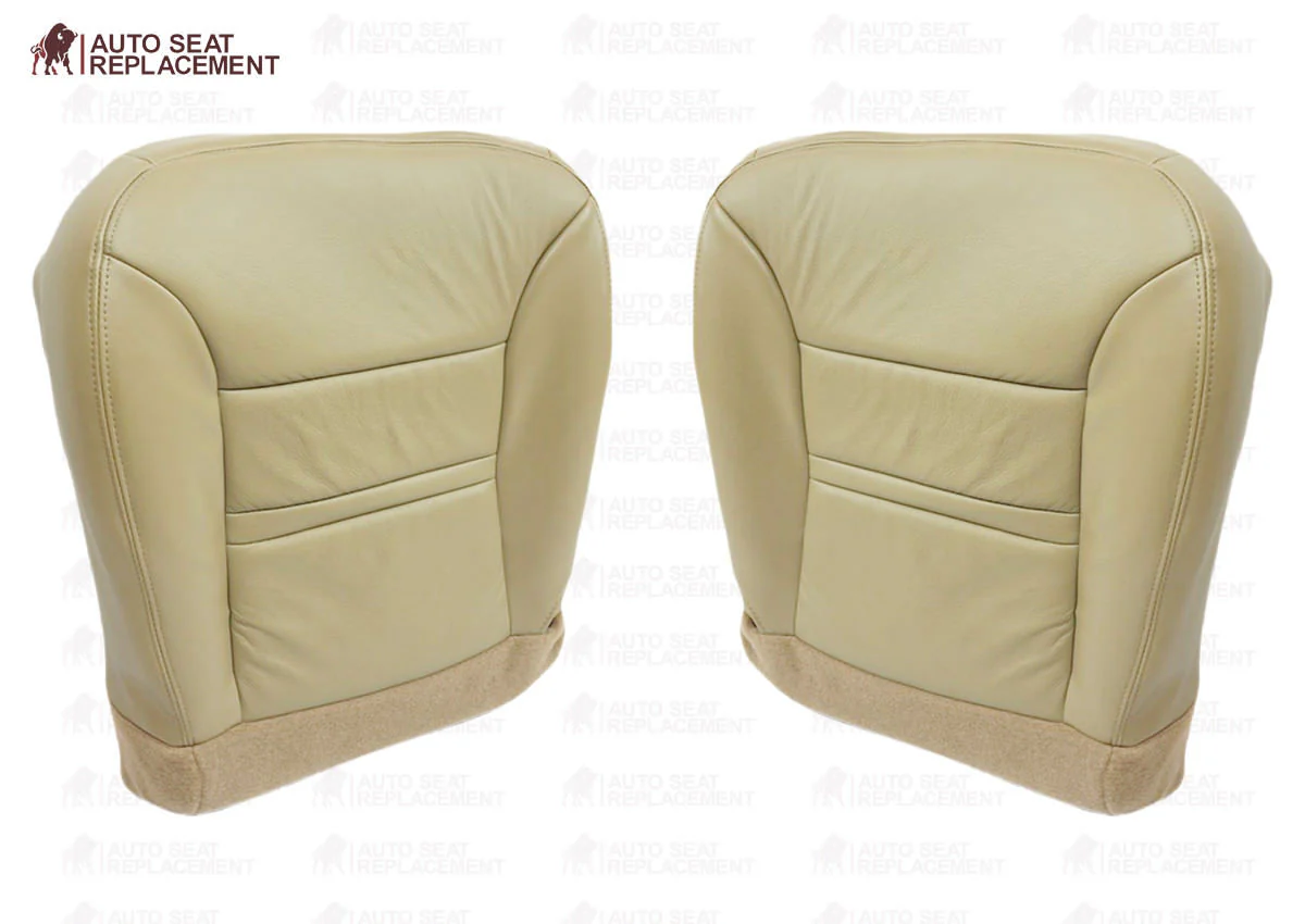 2000 2001 Ford Excursion Limited XLT  Bottom Leather Seat Cover Replacement Tan - Image 3