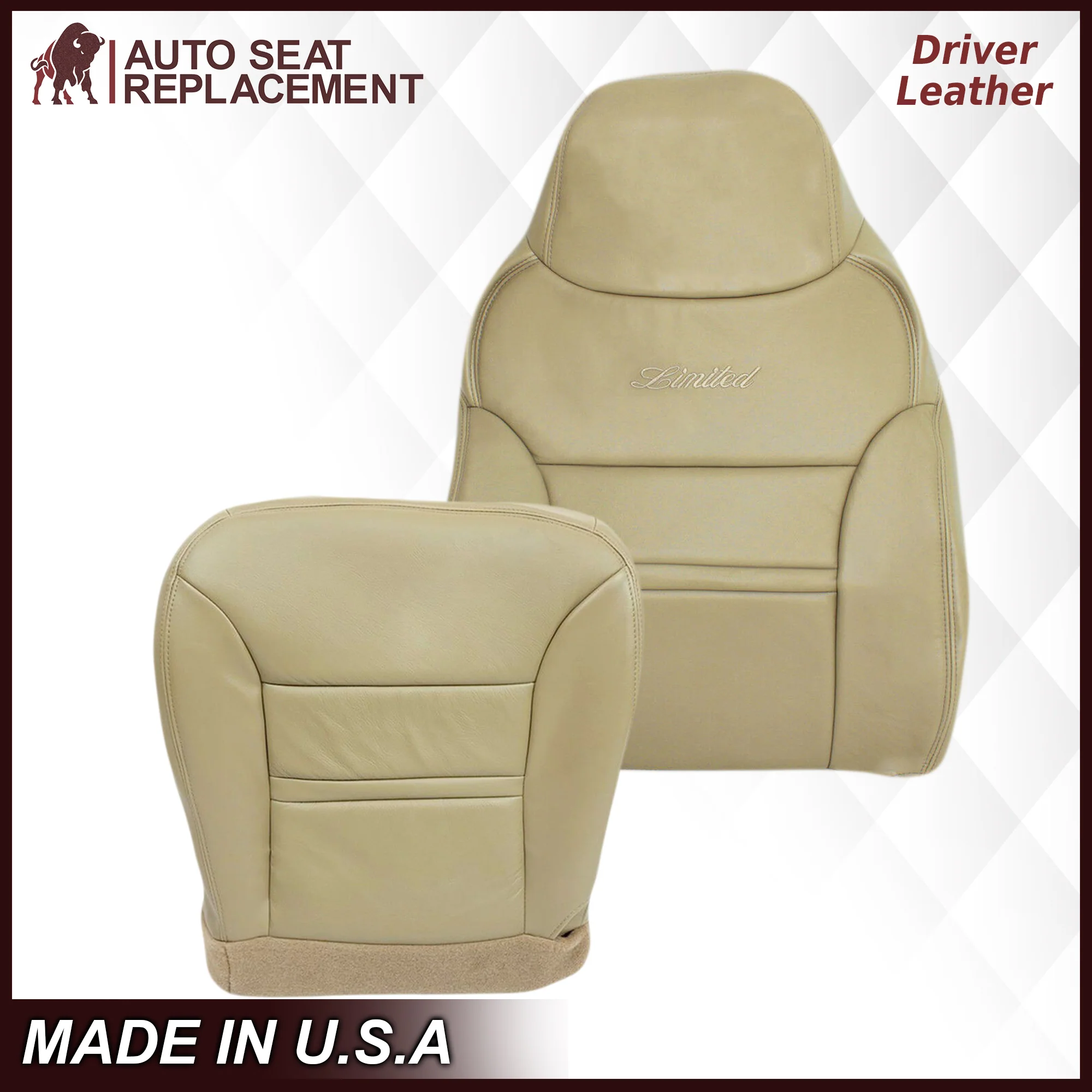 2000-2001 Ford Excursion Seat Cover in Tan: Choose From Variation - Image 16