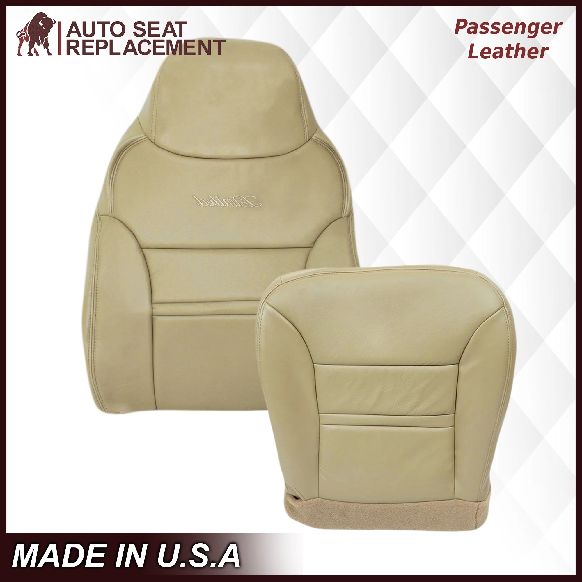 2000-2001 Ford Excursion Seat Cover in Tan: Choose From Variation - Image 23